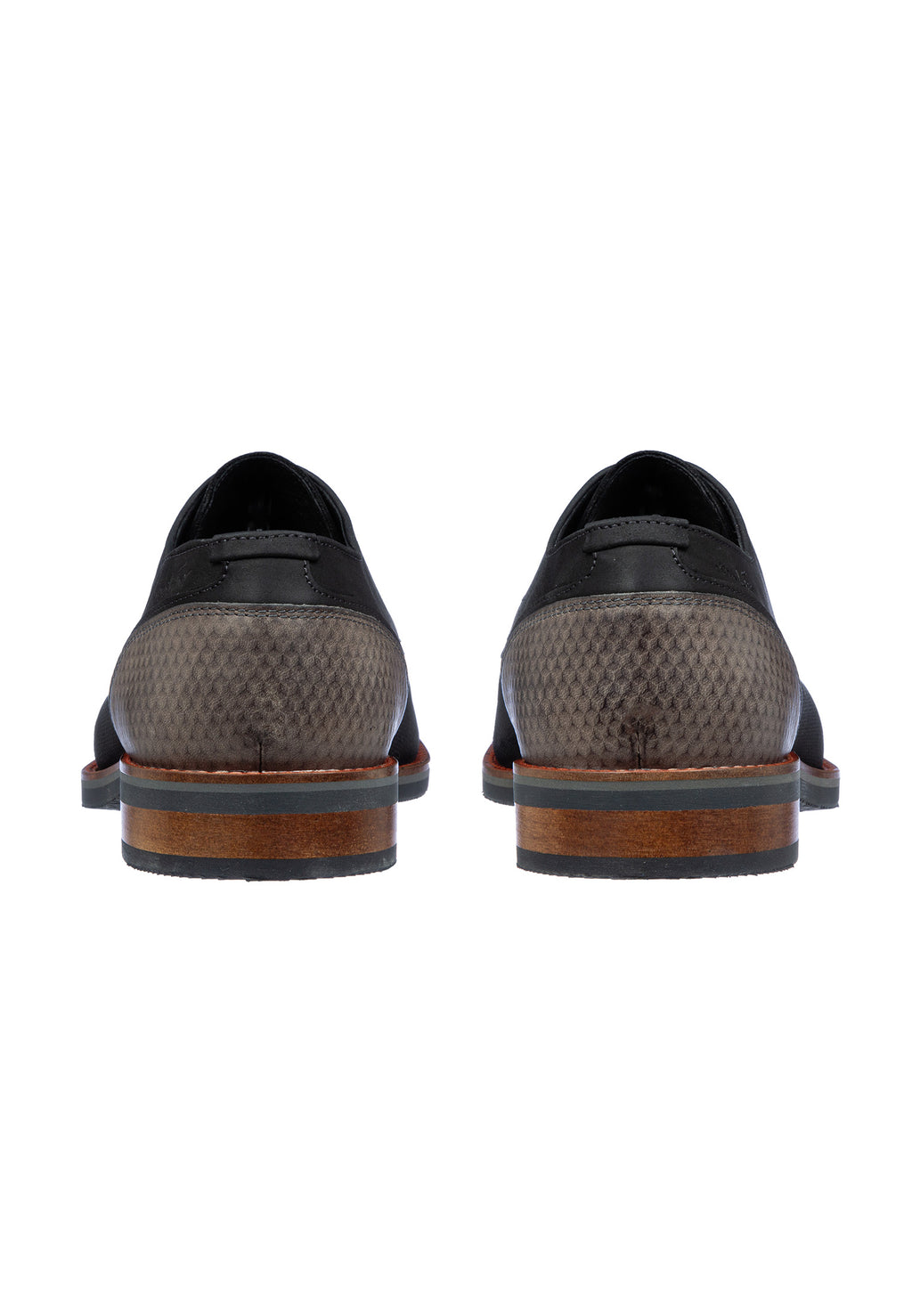 Zwart gladleren Amalfi veterschoen