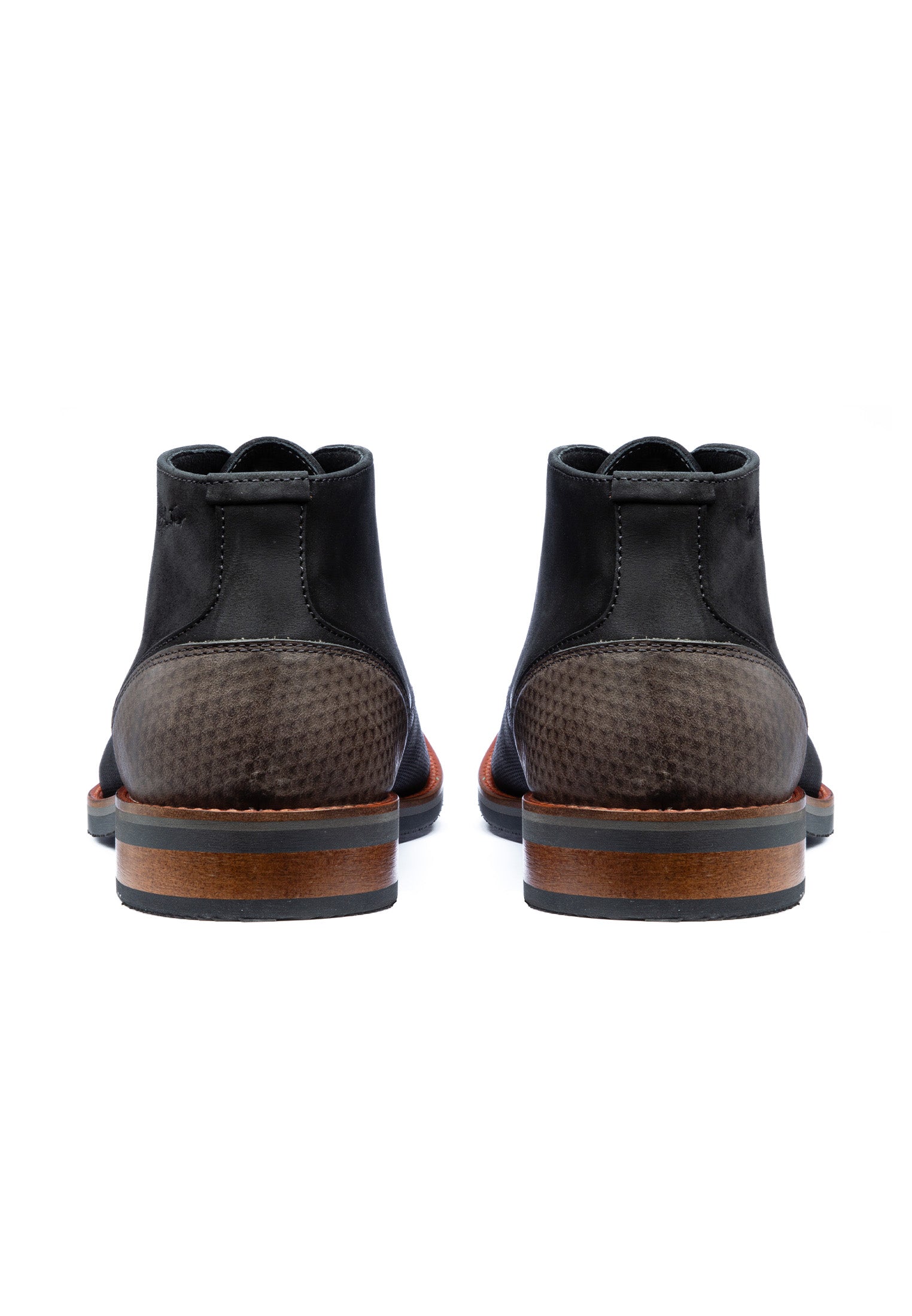 Zwart gladleren Amalfi halfhoge veterschoen