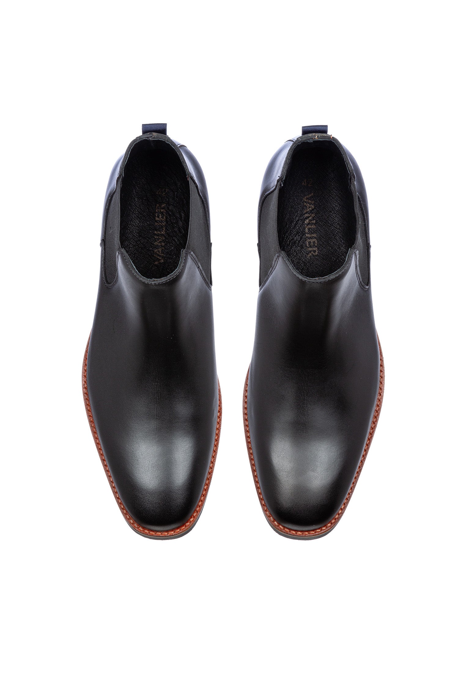 Zwart gladleren Amalfi chelsea boot