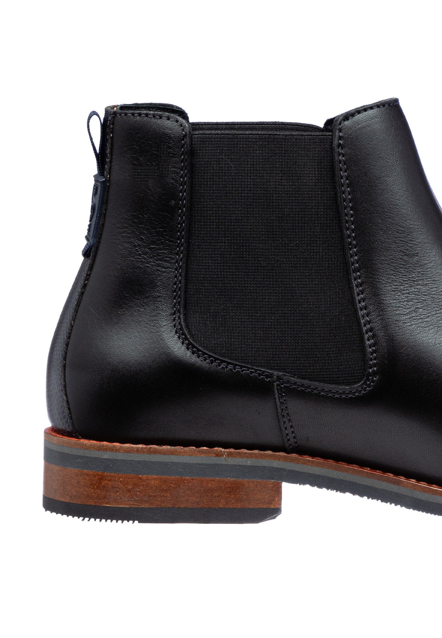 Zwart gladleren Amalfi chelsea boot
