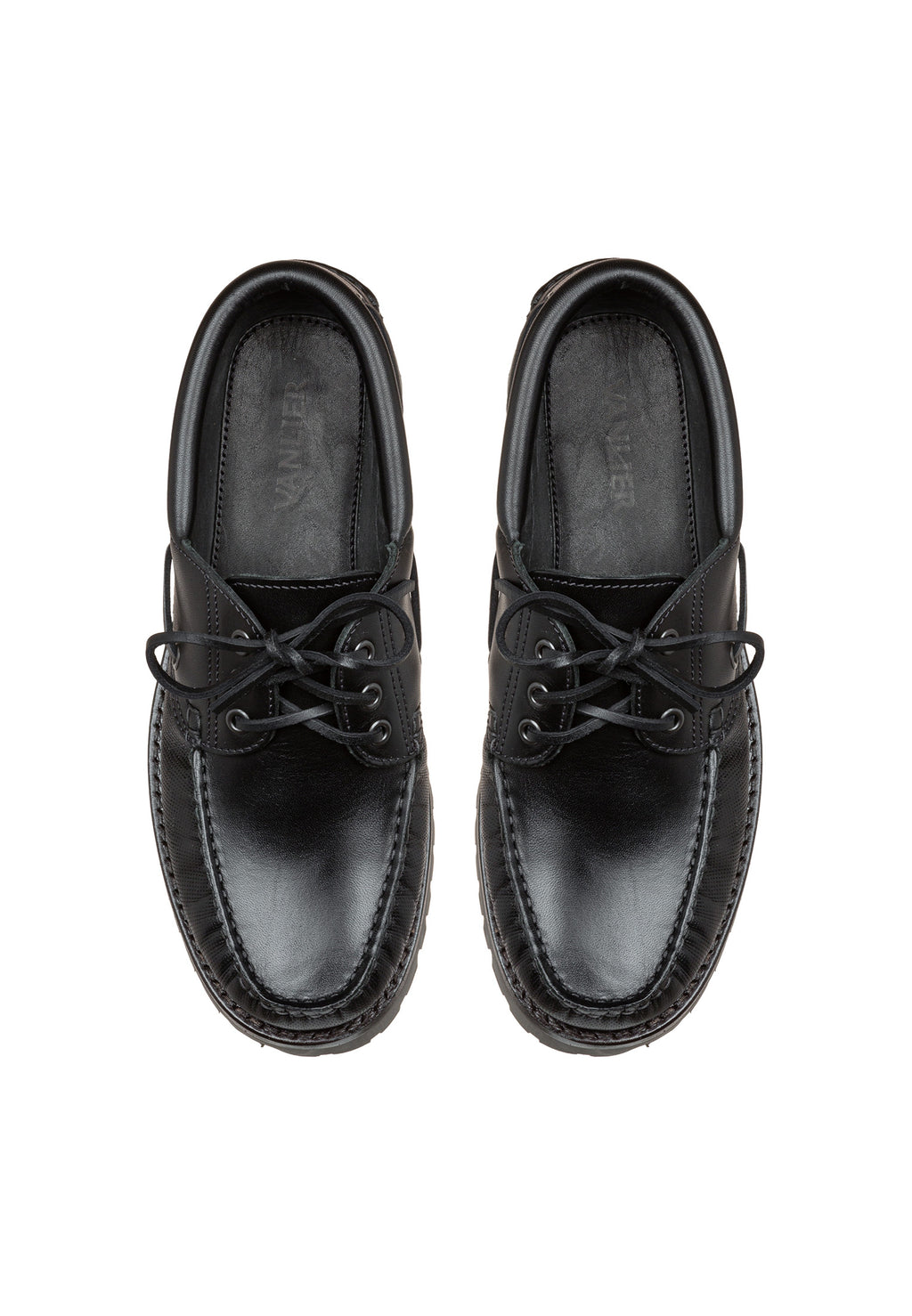 Zwart gladleren Baylands veterschoen