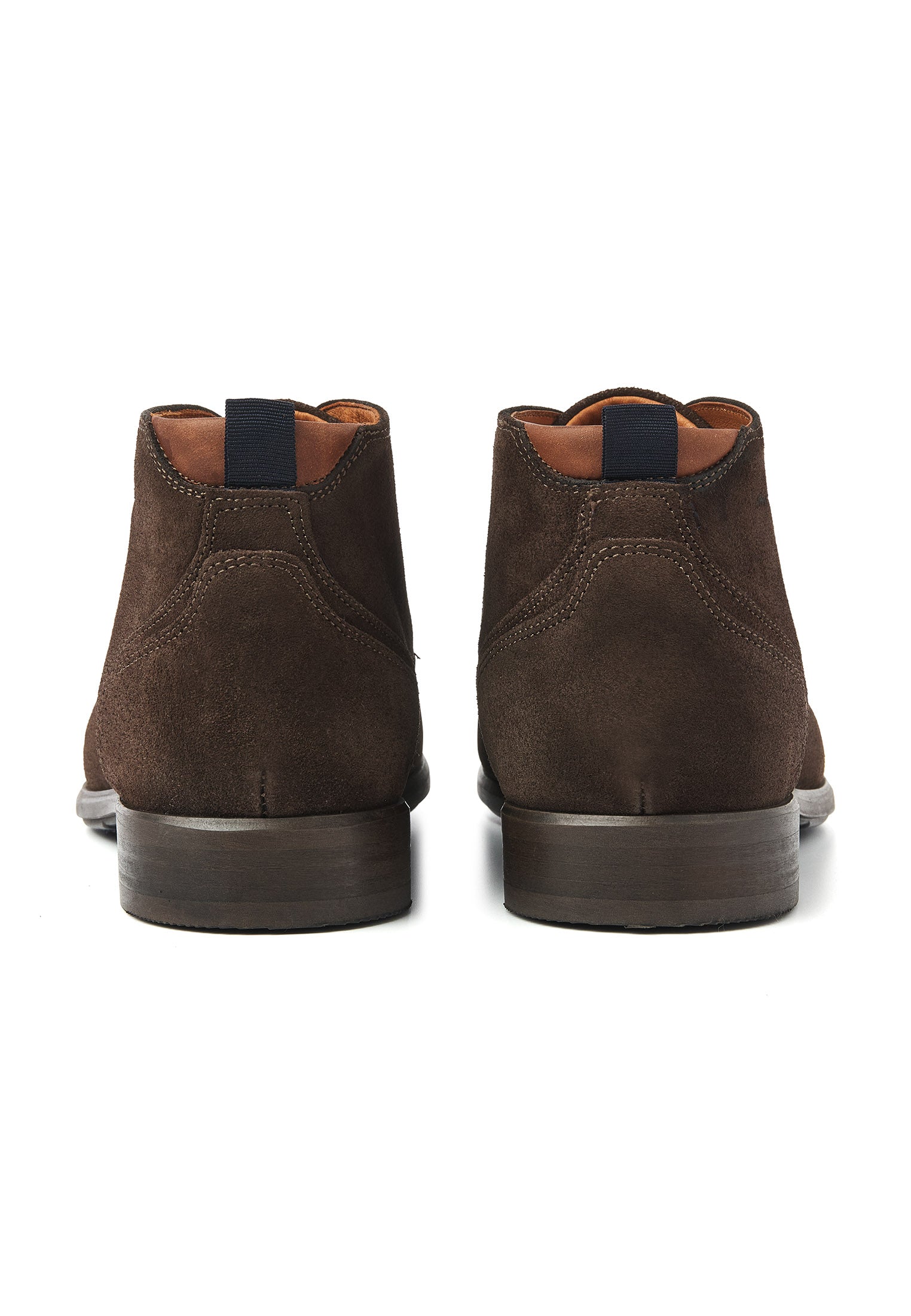 Bruin suède Erasmo halfhoge veterschoen