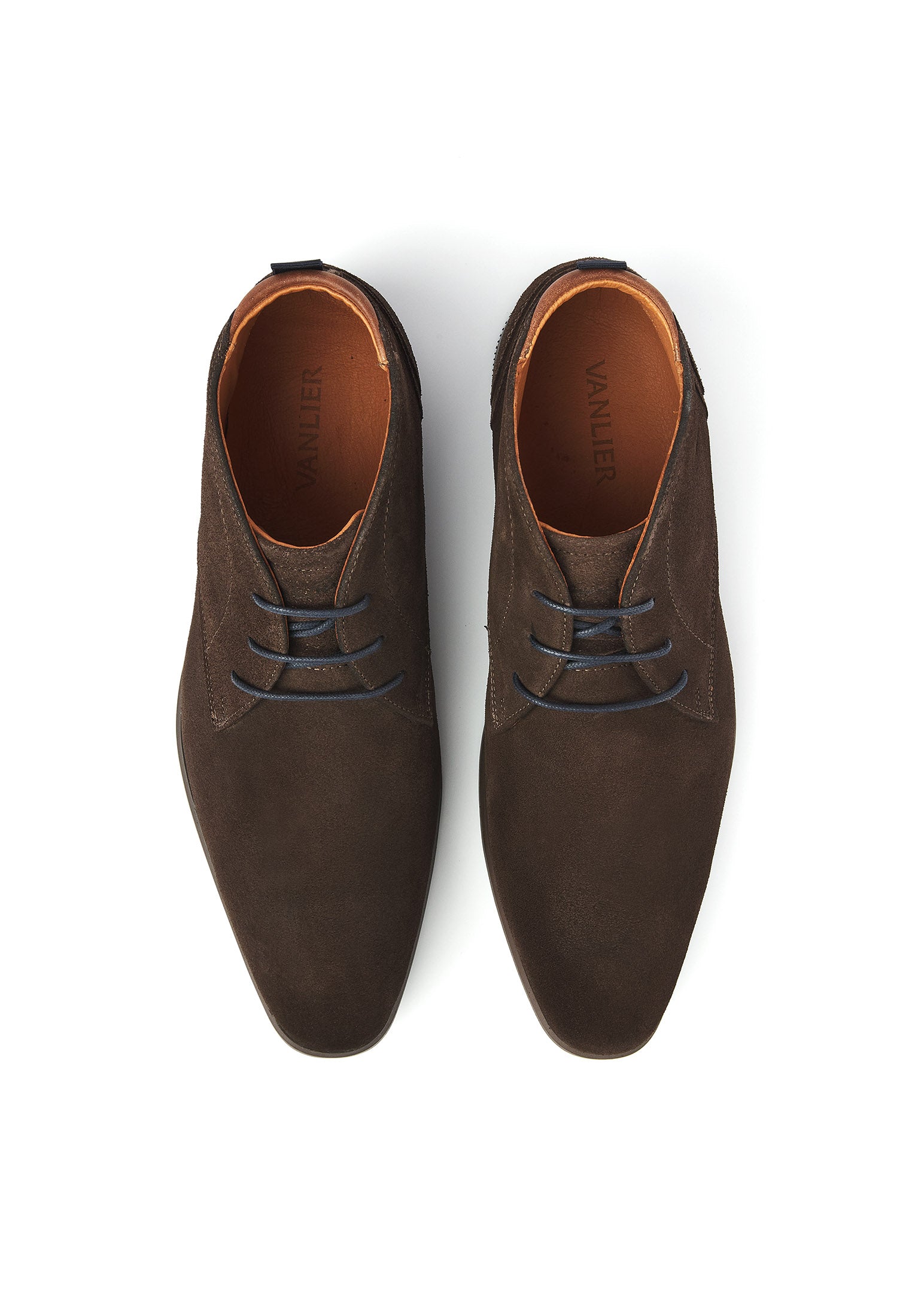 Bruin suède Erasmo halfhoge veterschoen