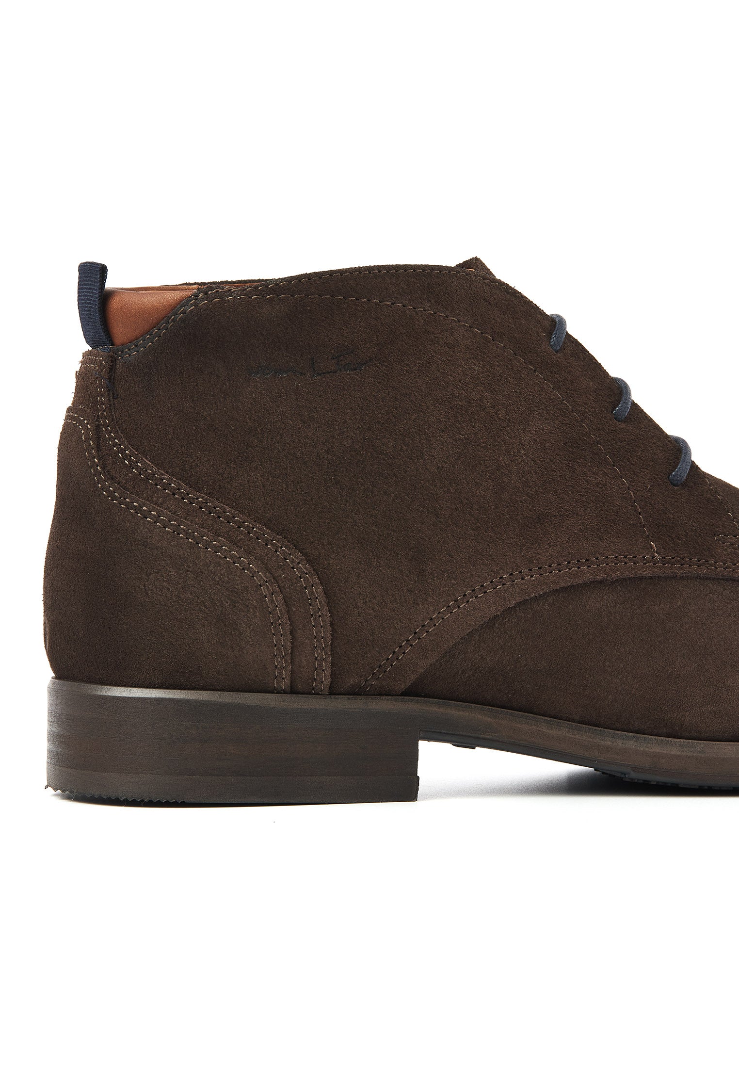 Bruin suède Erasmo halfhoge veterschoen