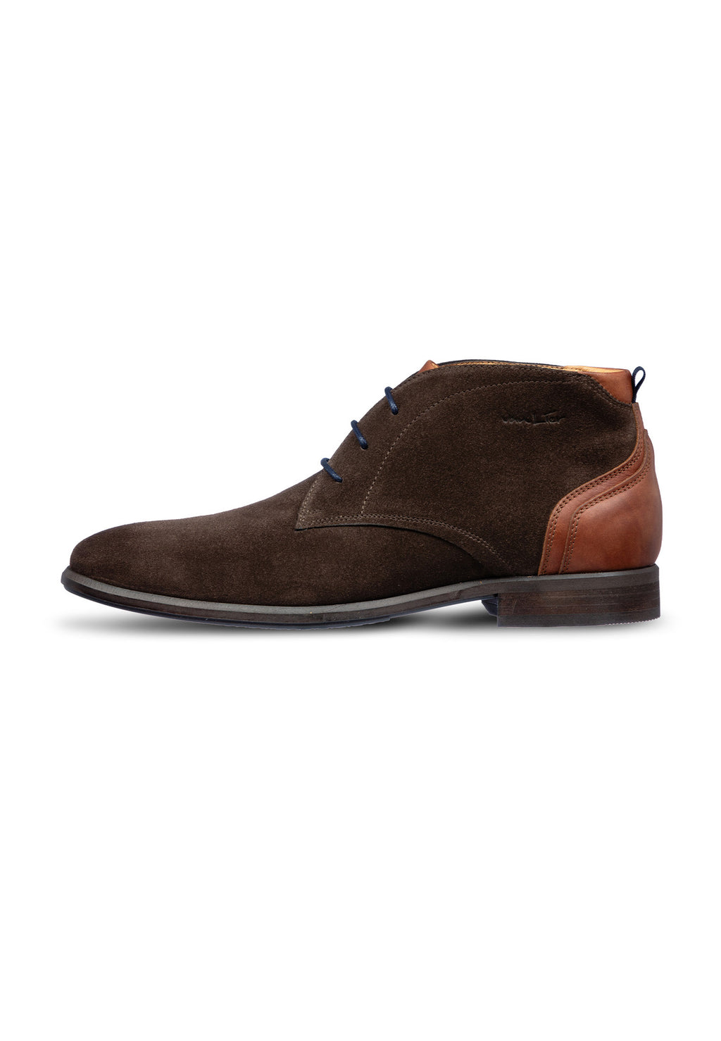 Bruin suède Erasmo halfhoge veterschoen