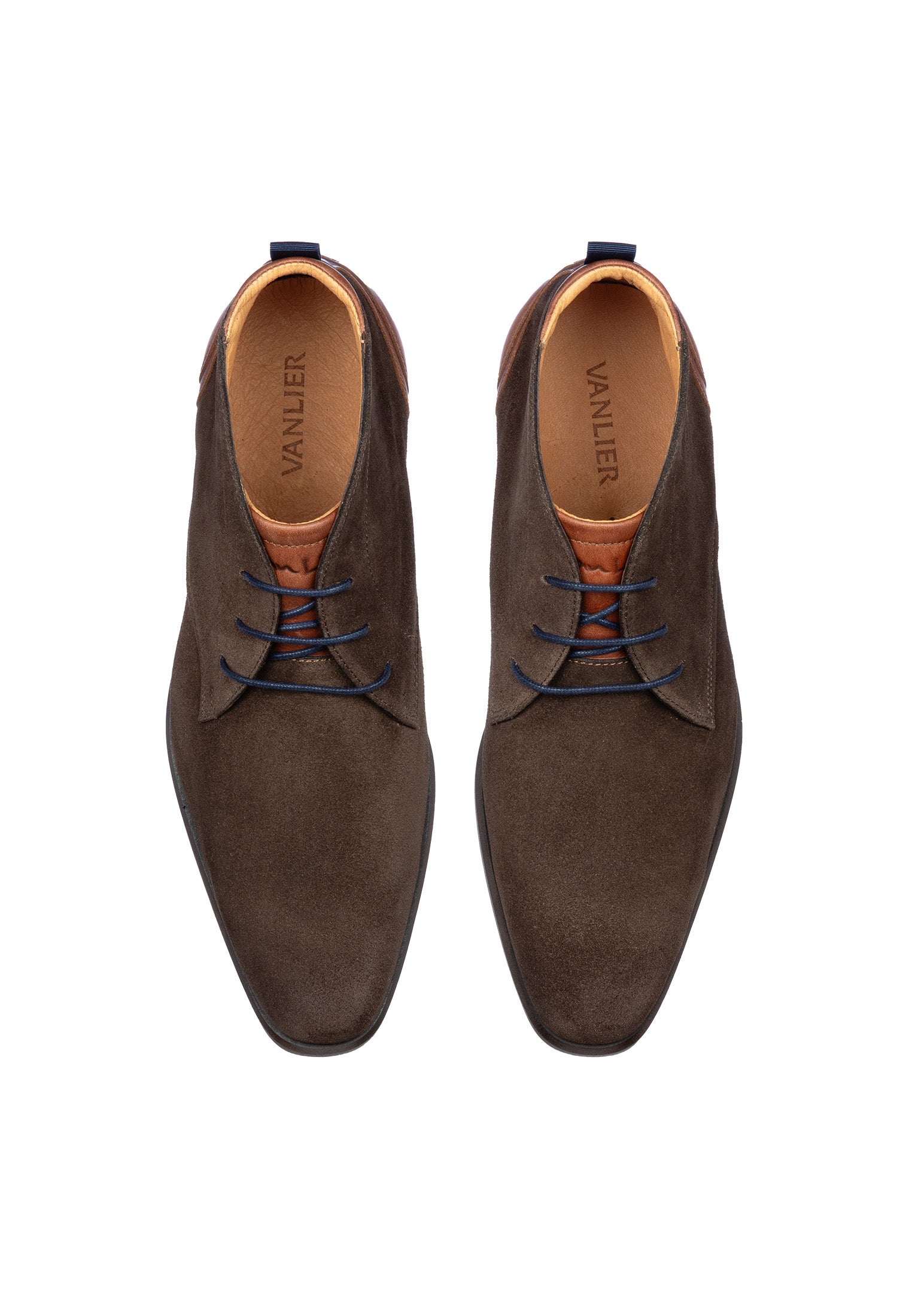 Bruin suède Erasmo halfhoge veterschoen