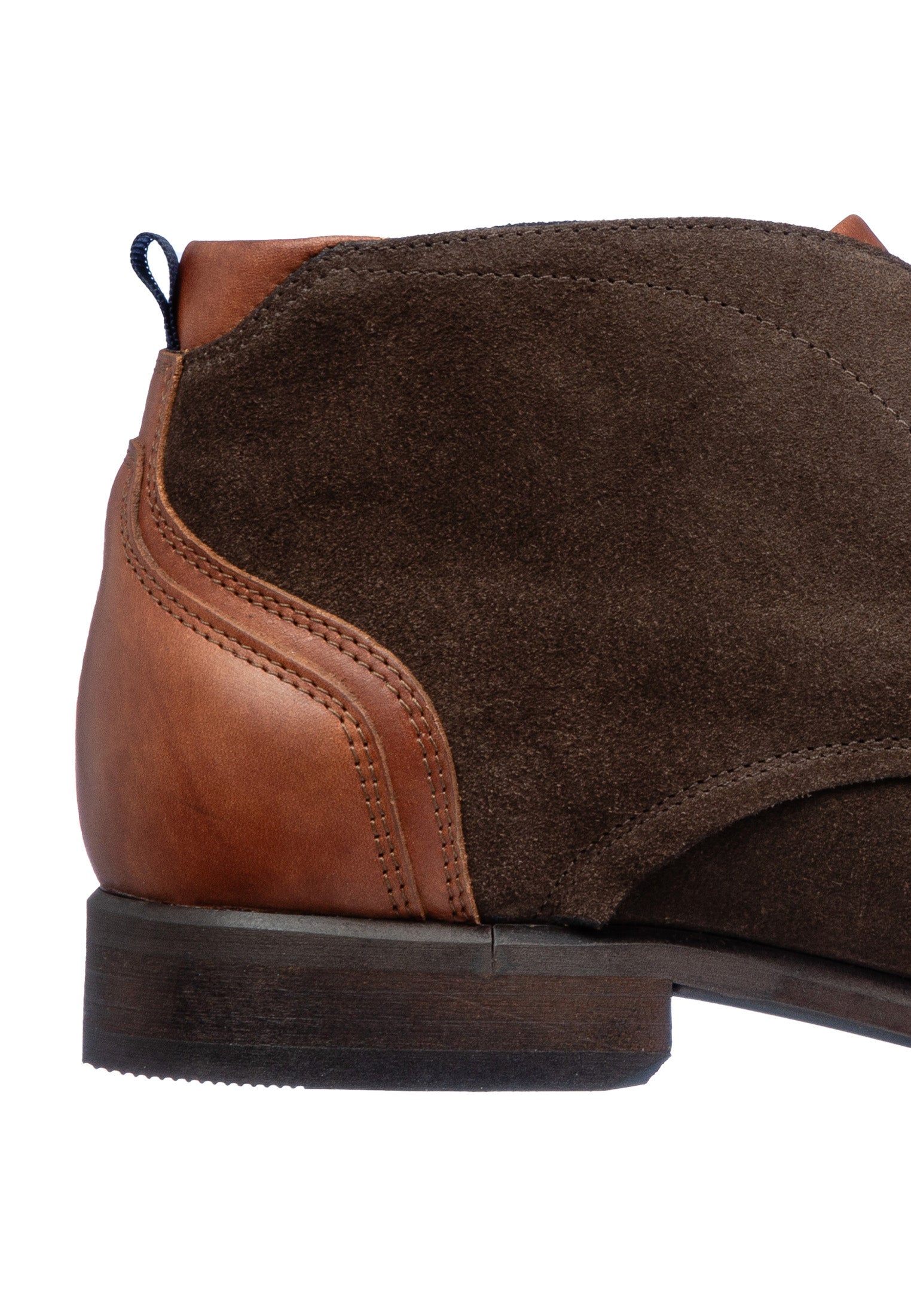 Bruin suède Erasmo halfhoge veterschoen