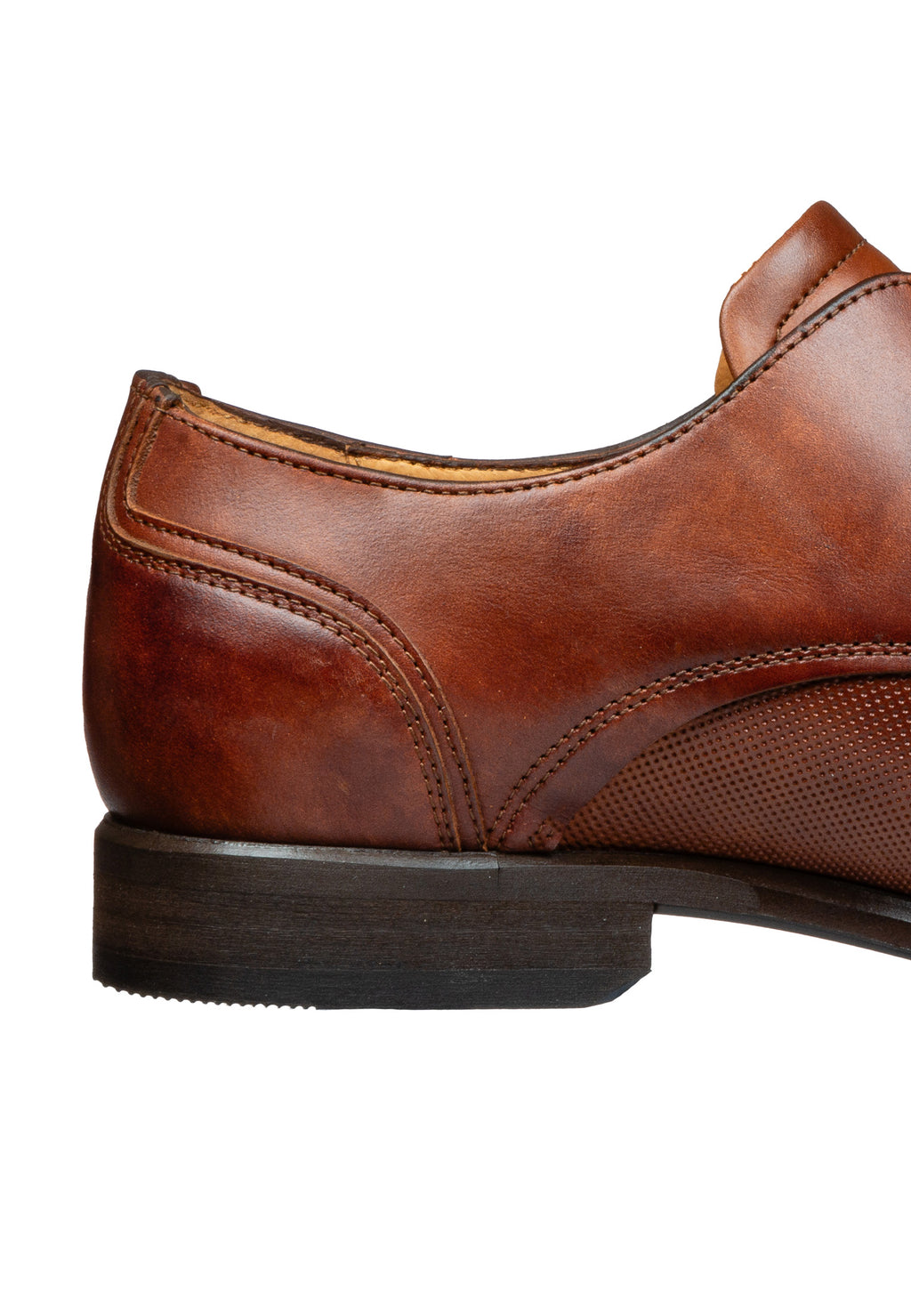 Licht cognac gladleren Erasmo veterschoen