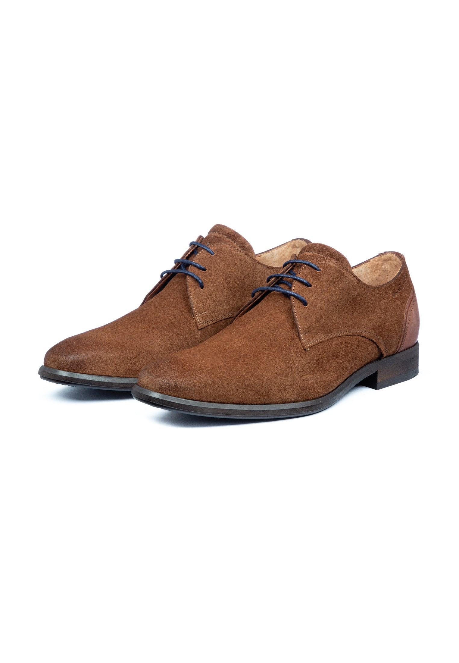 Cognac suède Erasmo veterschoen