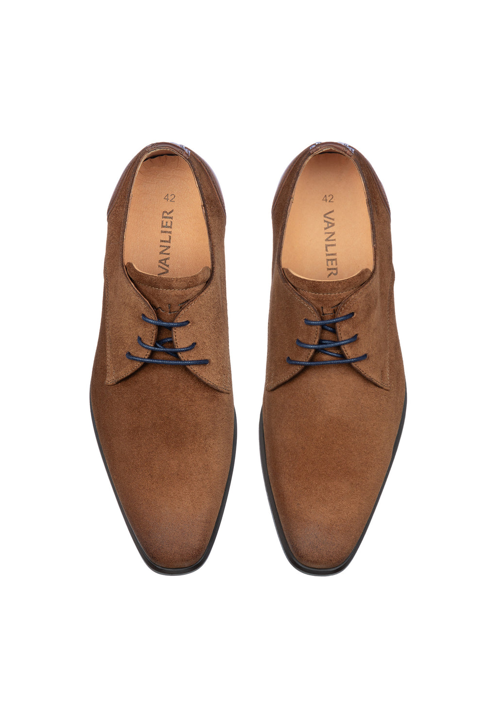 Cognac suède Erasmo veterschoen
