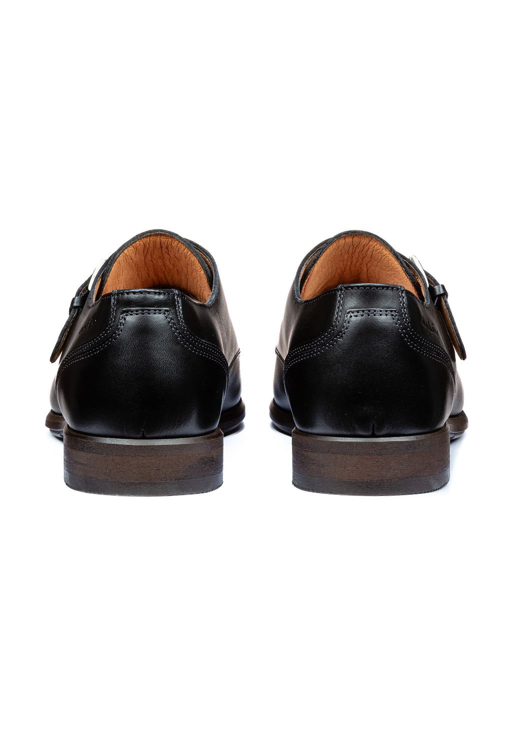 Zwart gladleren Erasmo gespschoen