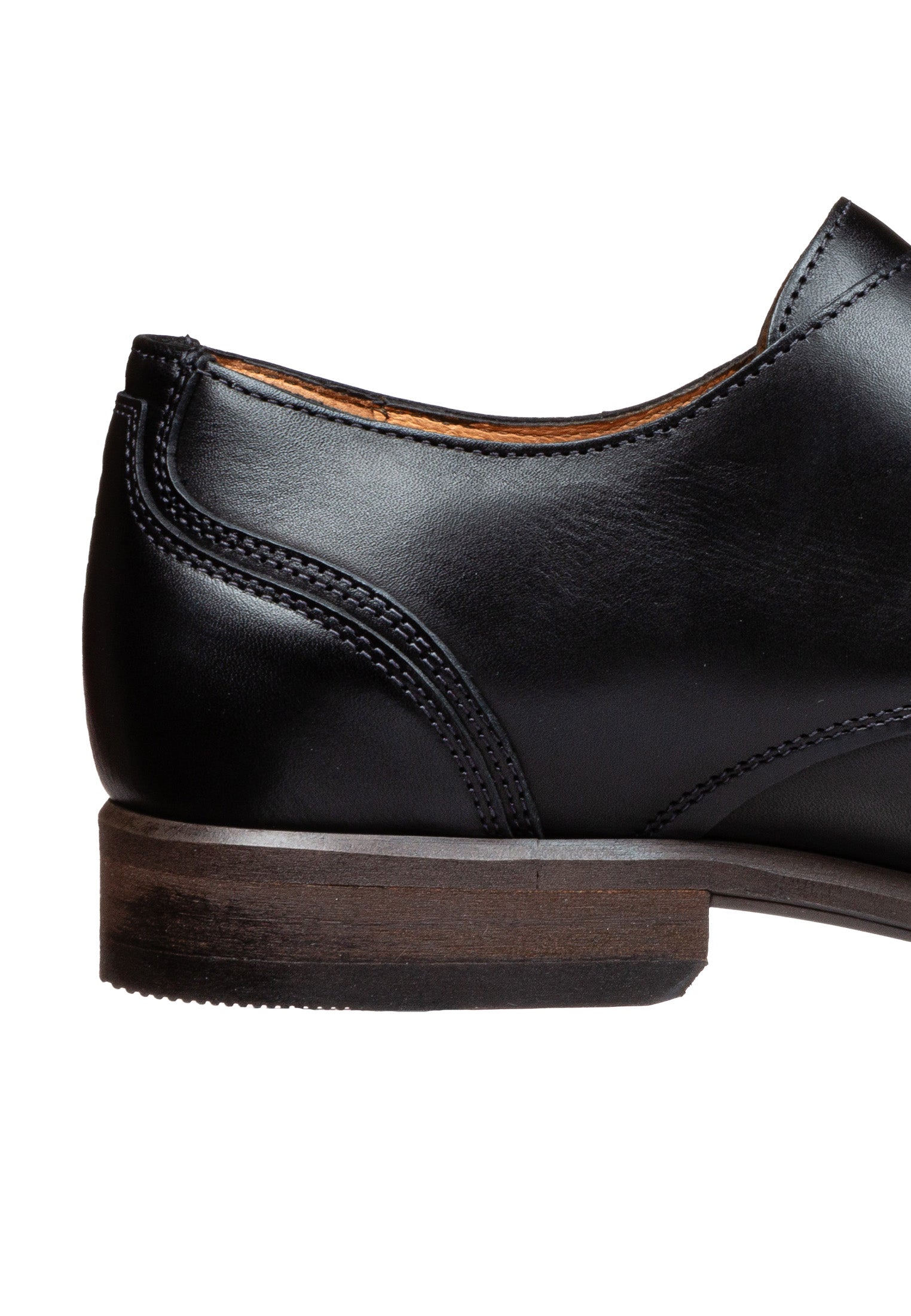 Zwart gladleren Erasmo gespschoen