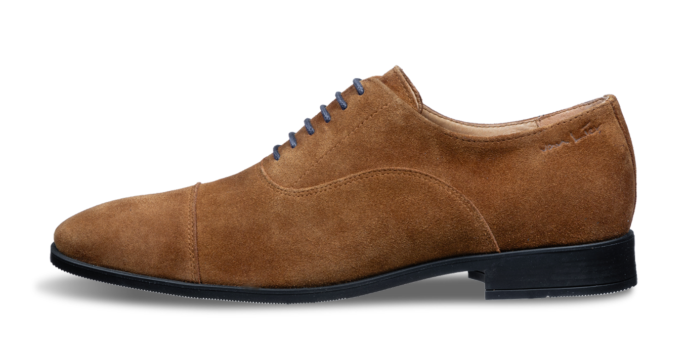 Cognac suède Riva veterschoen