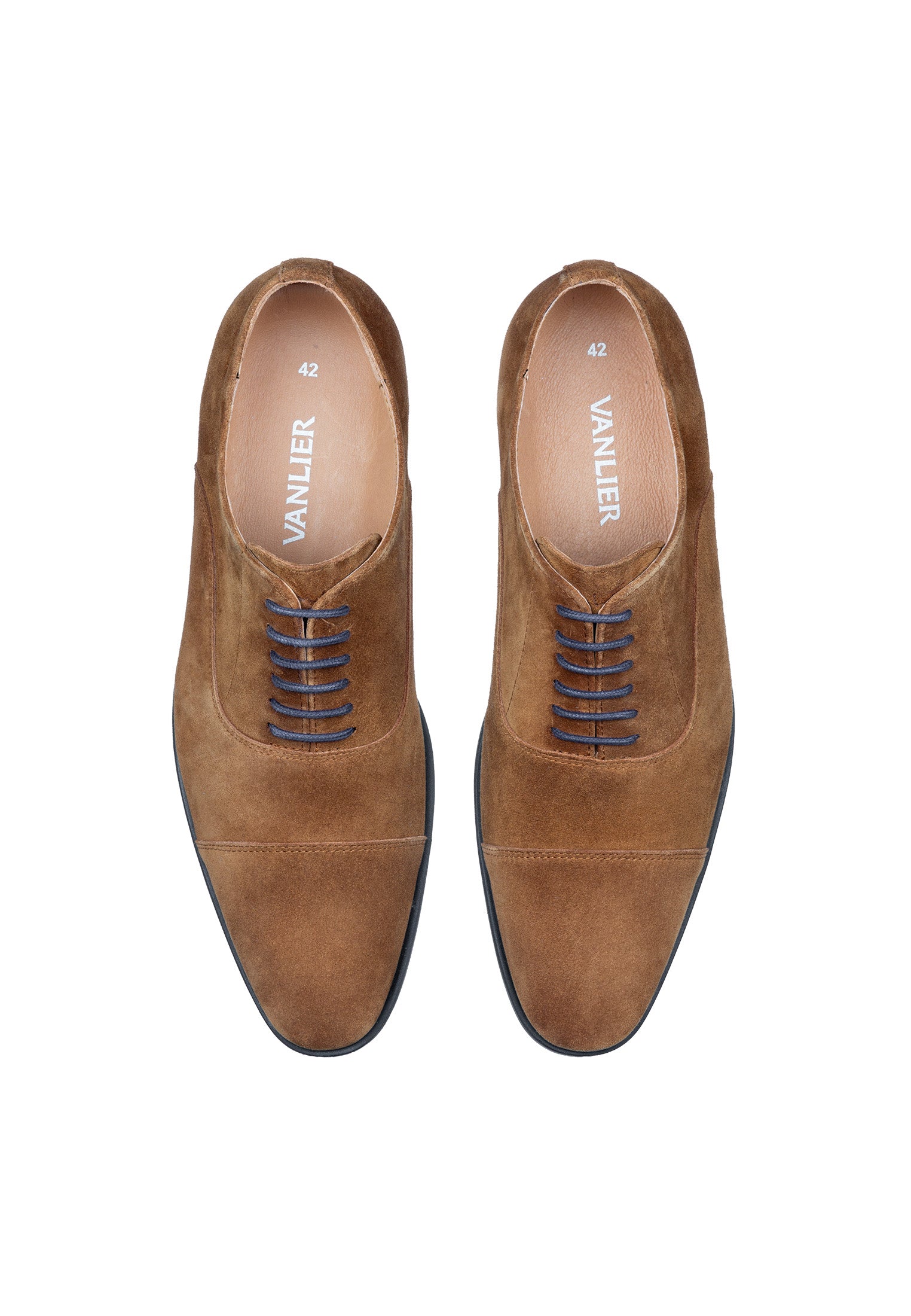 Cognac suède Riva veterschoen