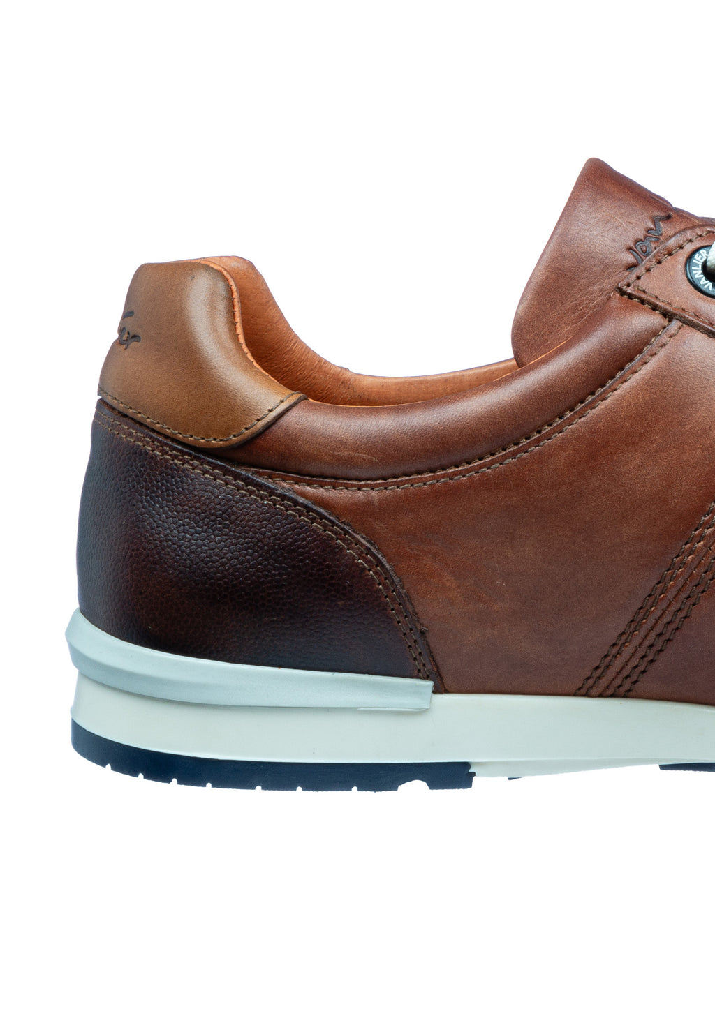 Licht cognac gladleren Anzano sneaker