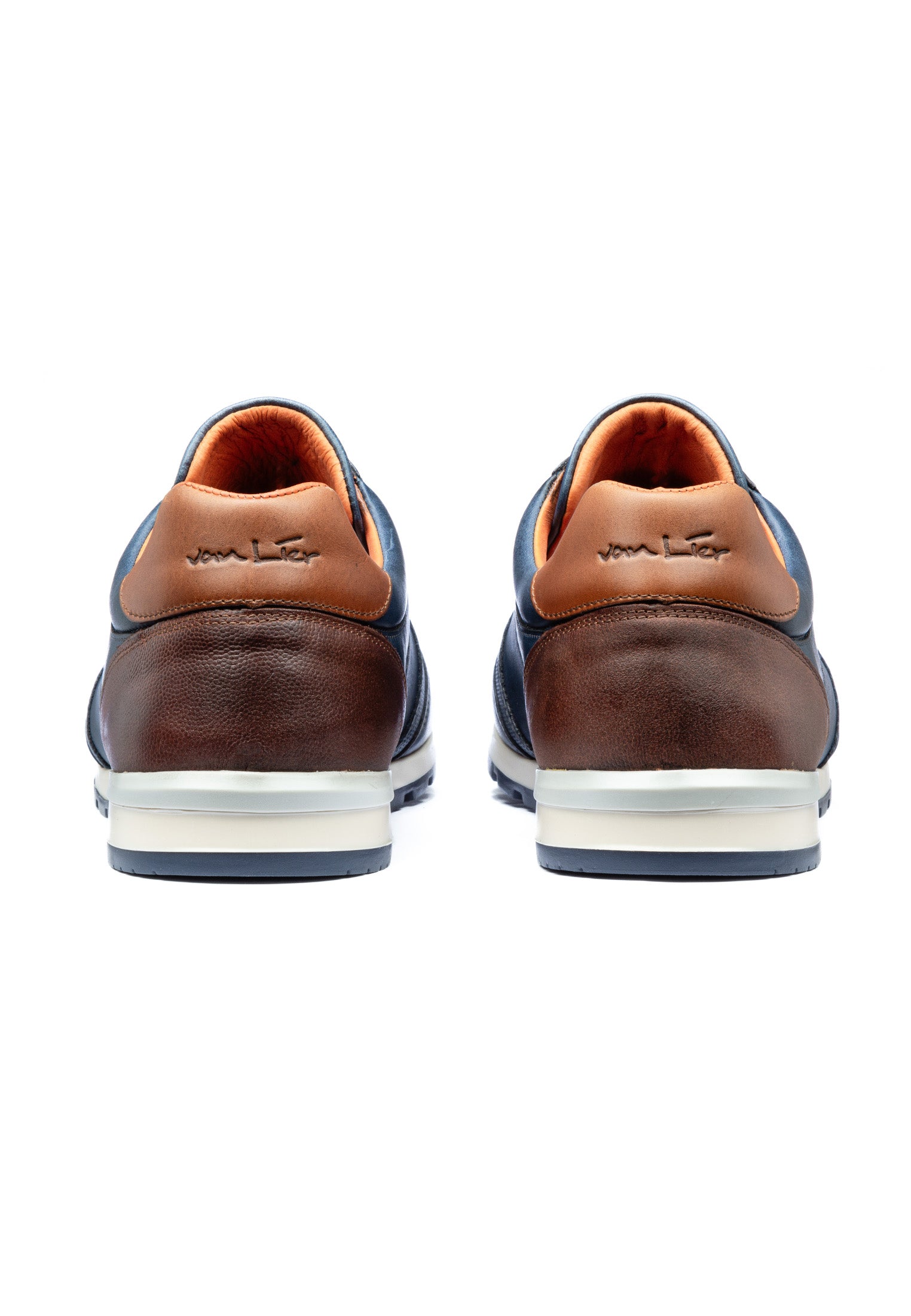Navy blauw gladleren Anzano sneaker