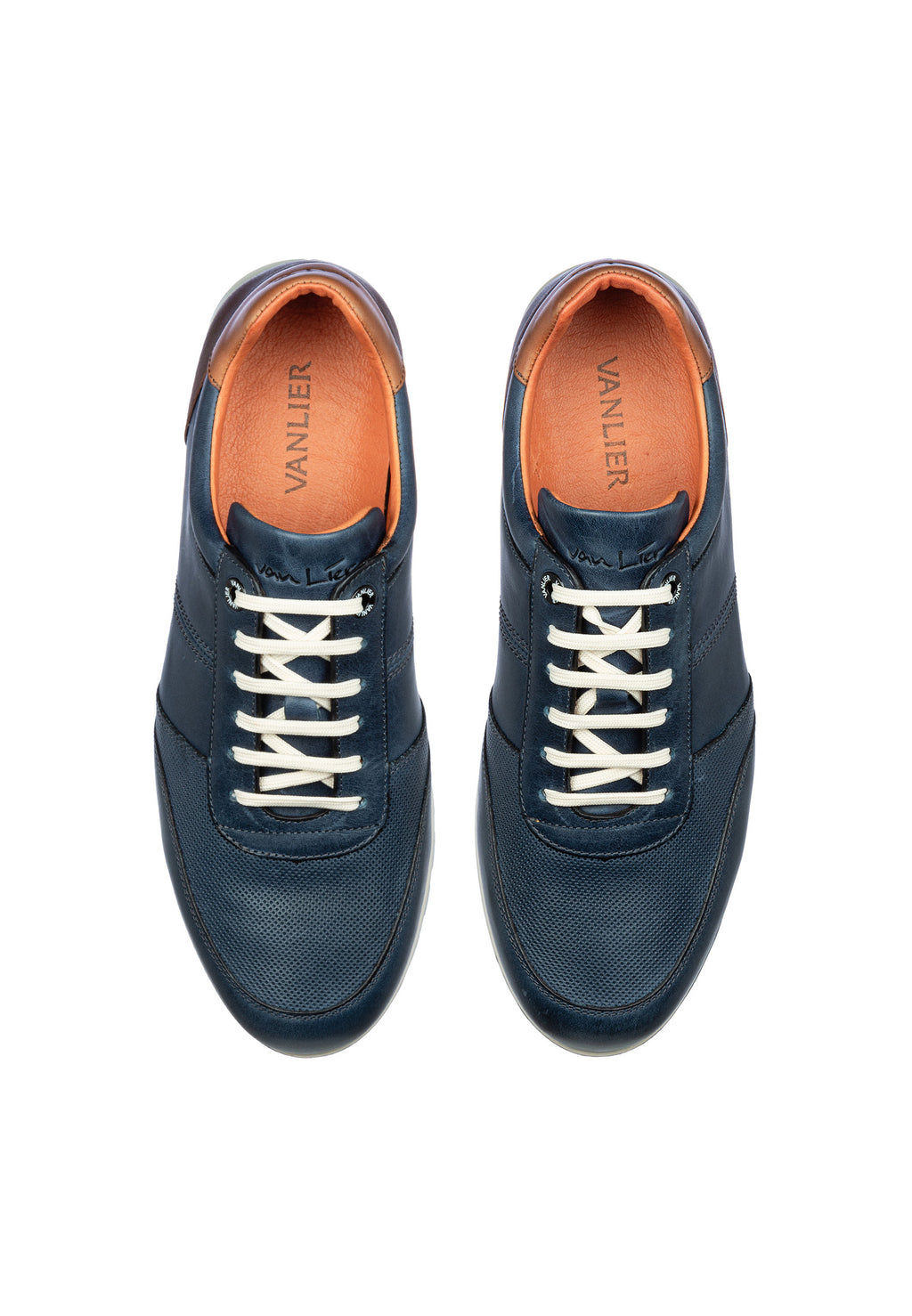 Navy blauw gladleren Anzano sneaker