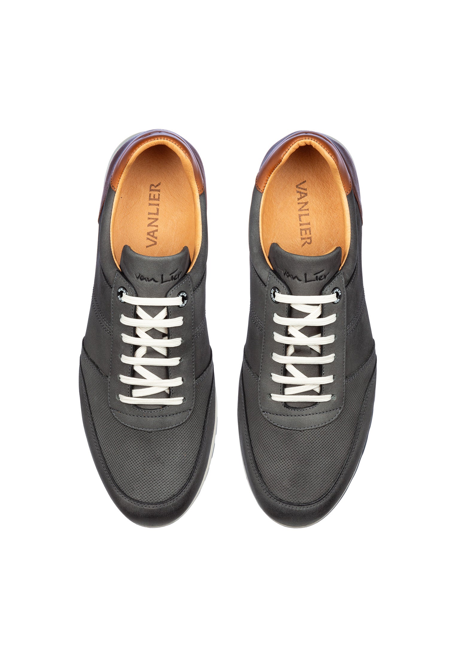 Antraciet grijs nubuck Anzano sneaker
