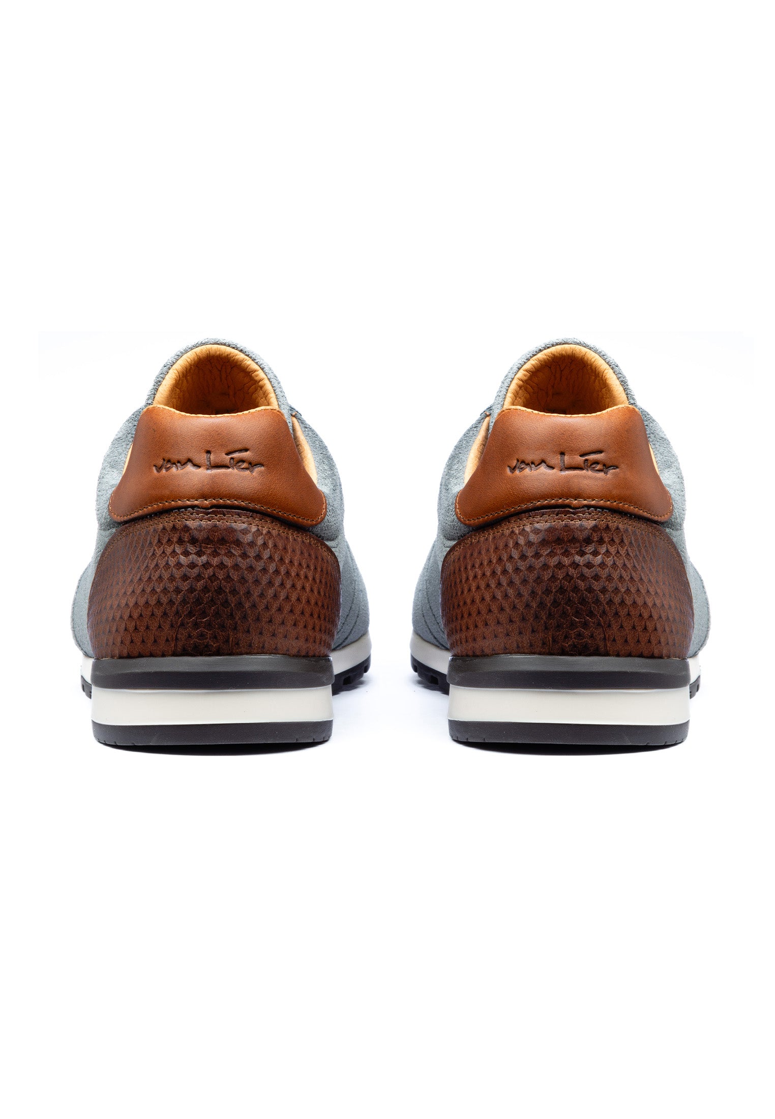 Gray blue suede Anzano sneaker