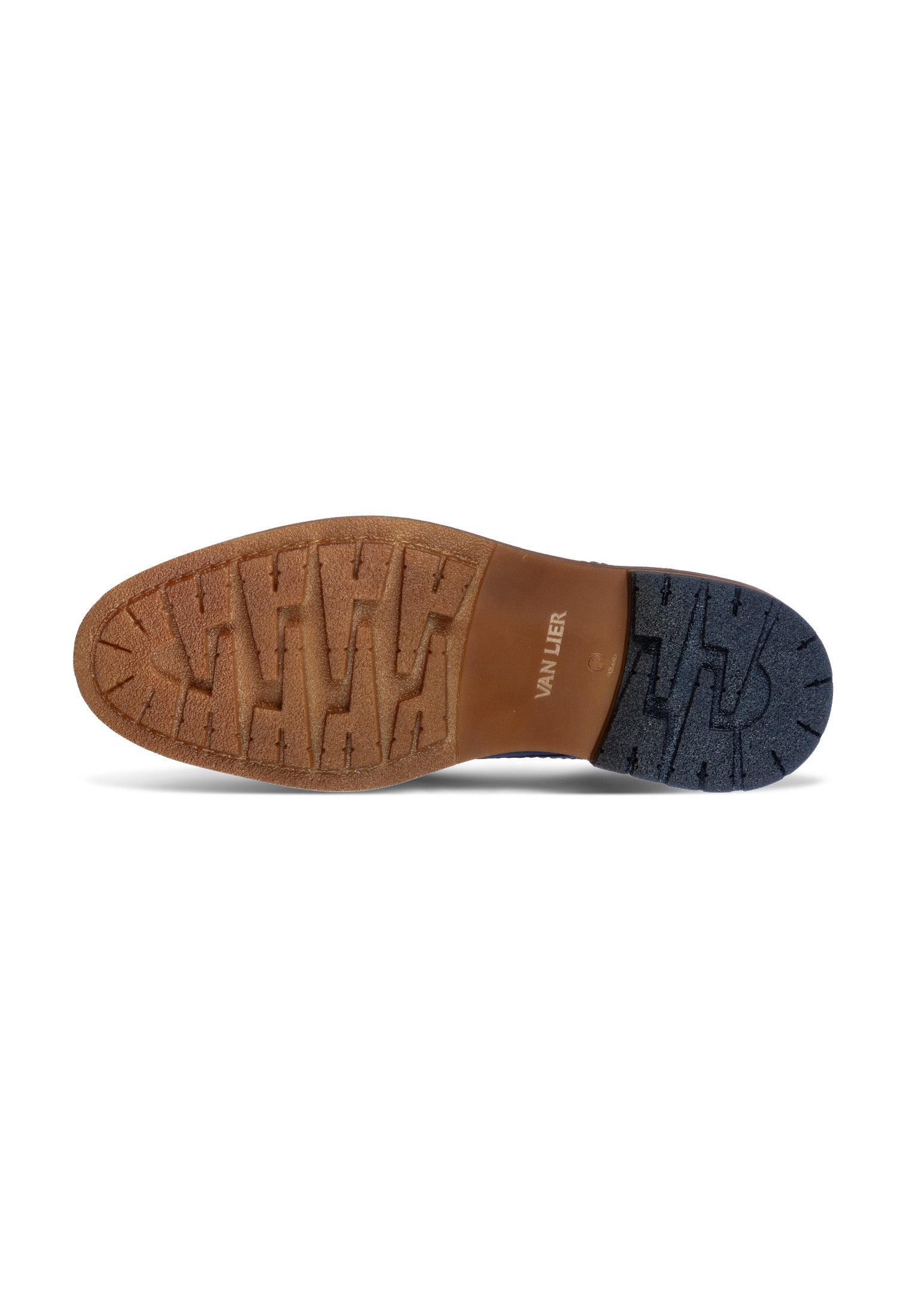 Blauw gladleren Dino halfhoge veterschoen