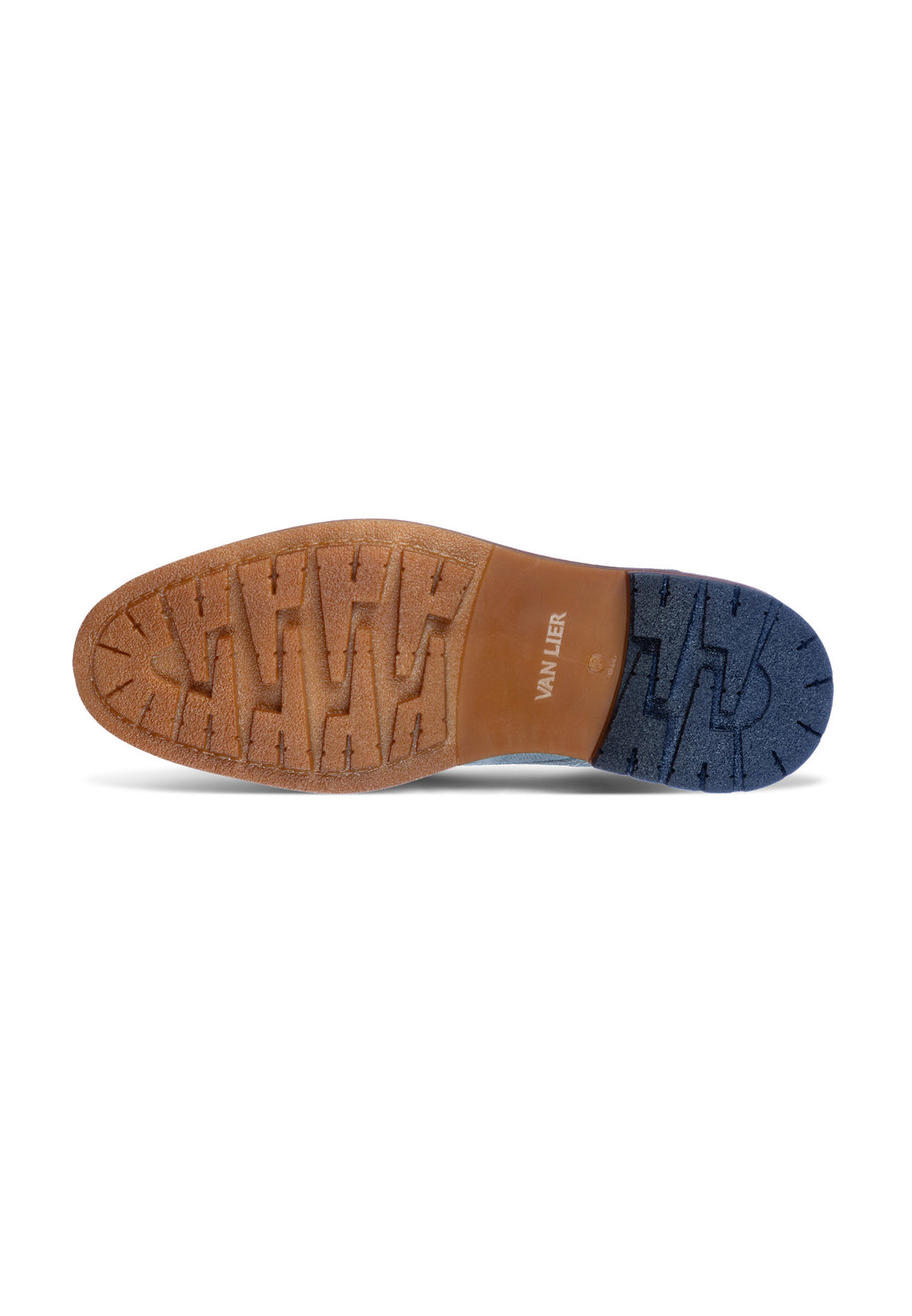 Grijs blauw suède Dino halfhoge veterschoen