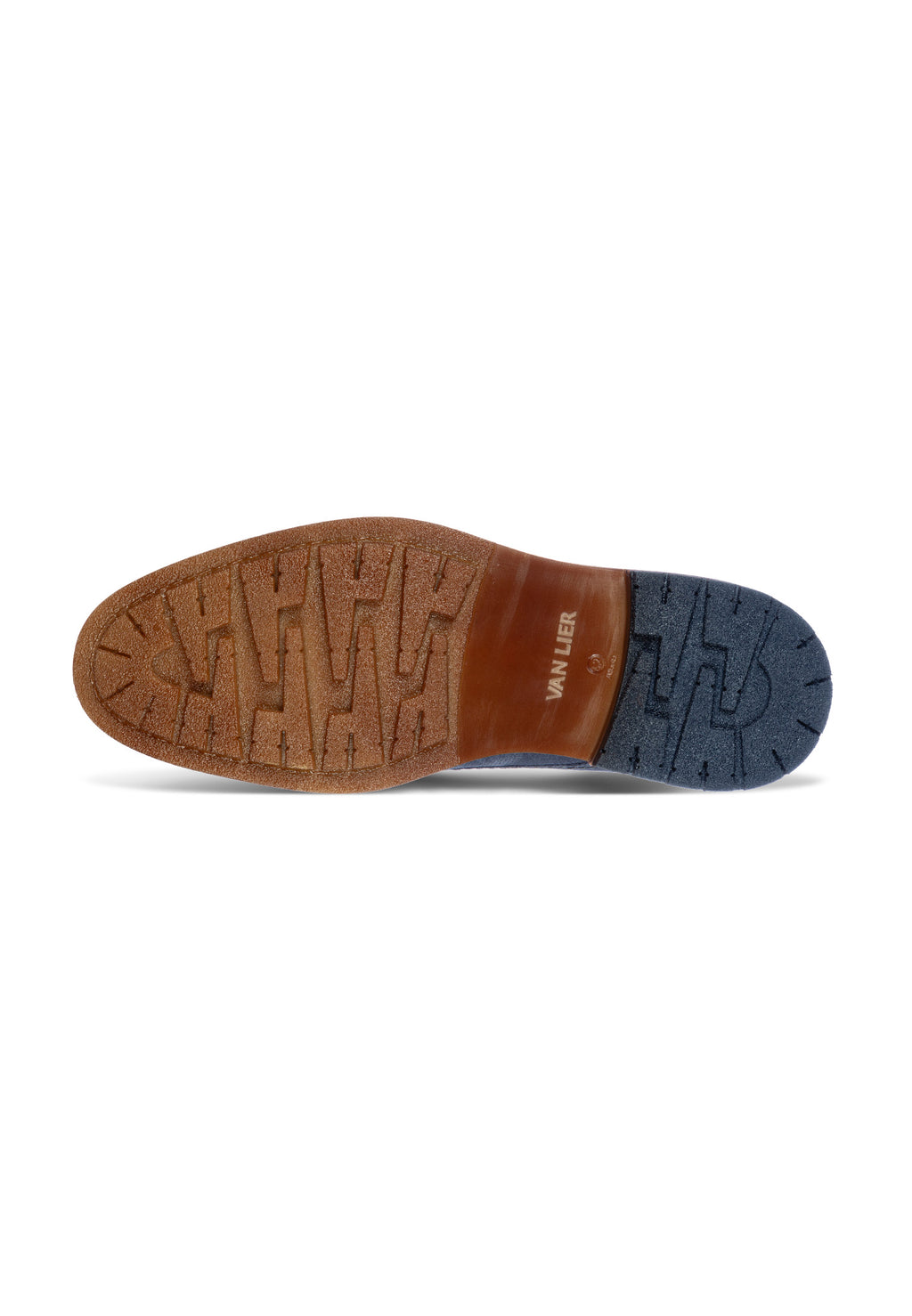Metal blauw suède dino halfhoge veterschoen