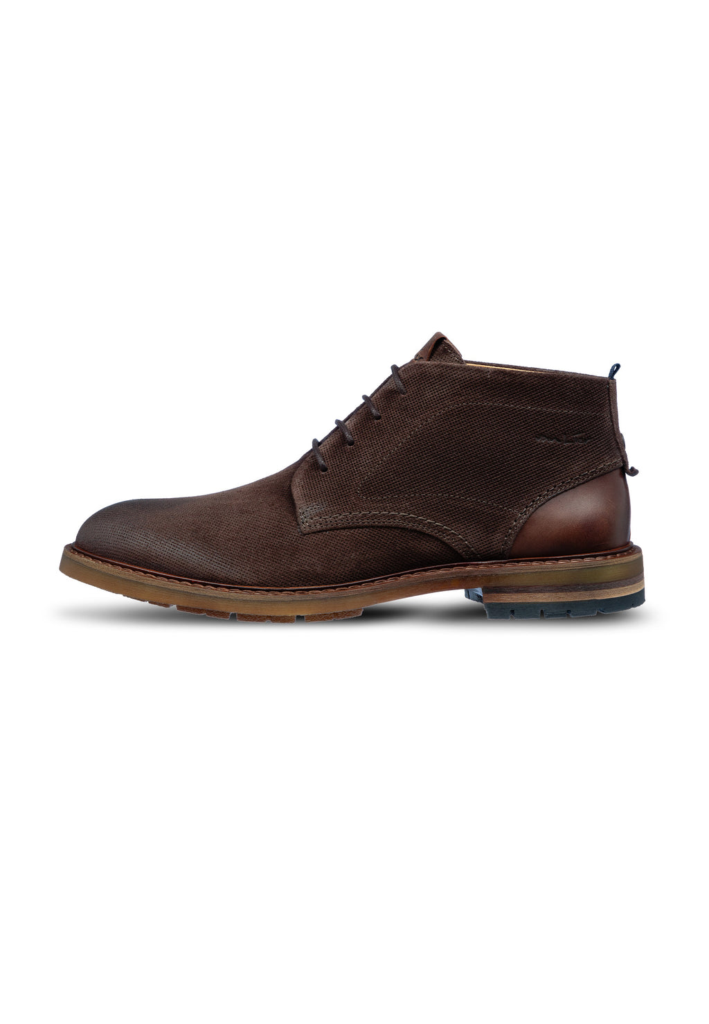 Testa moro bruin suède Dino halfhoge veterschoen