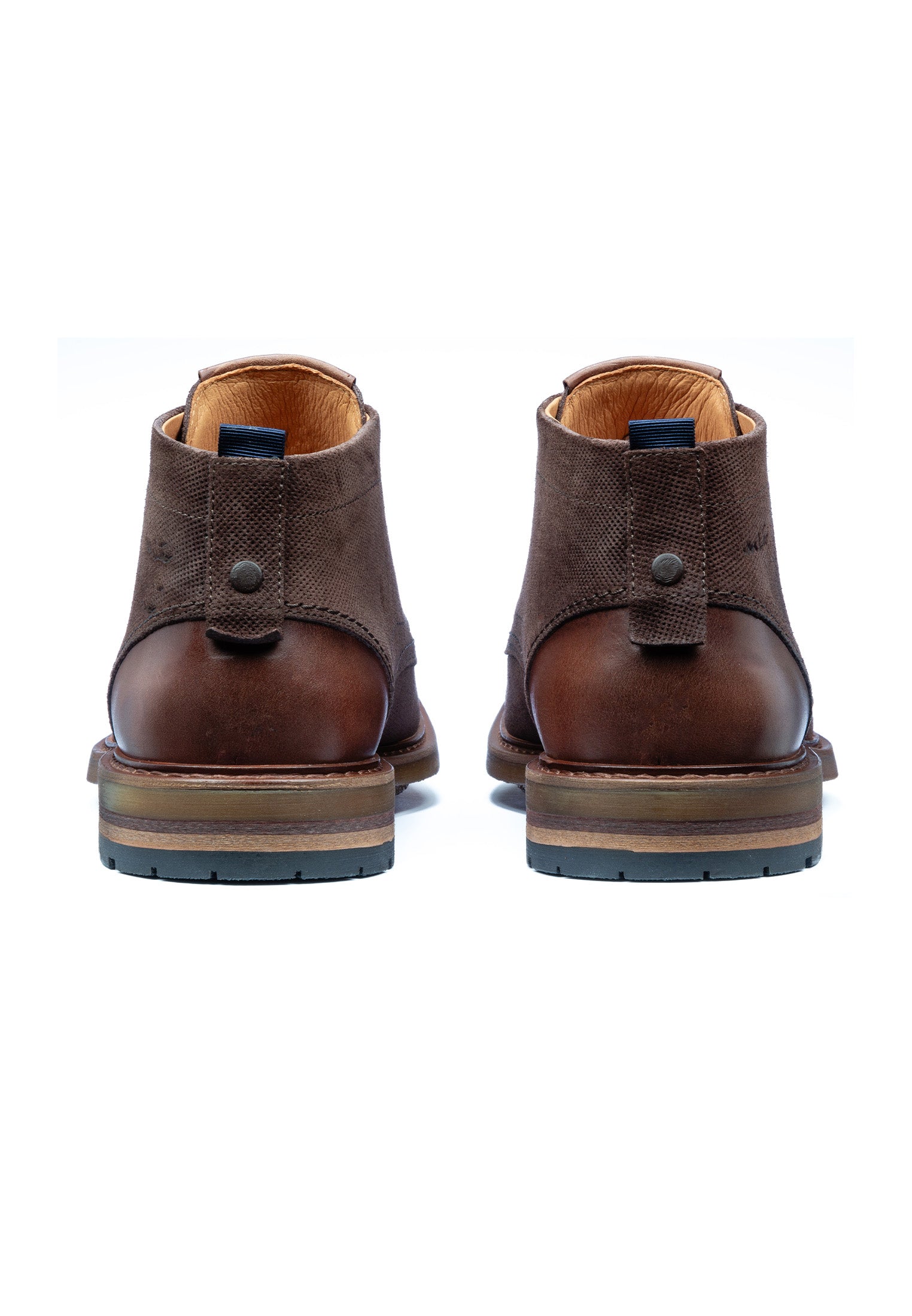 Testa moro bruin suède Dino halfhoge veterschoen