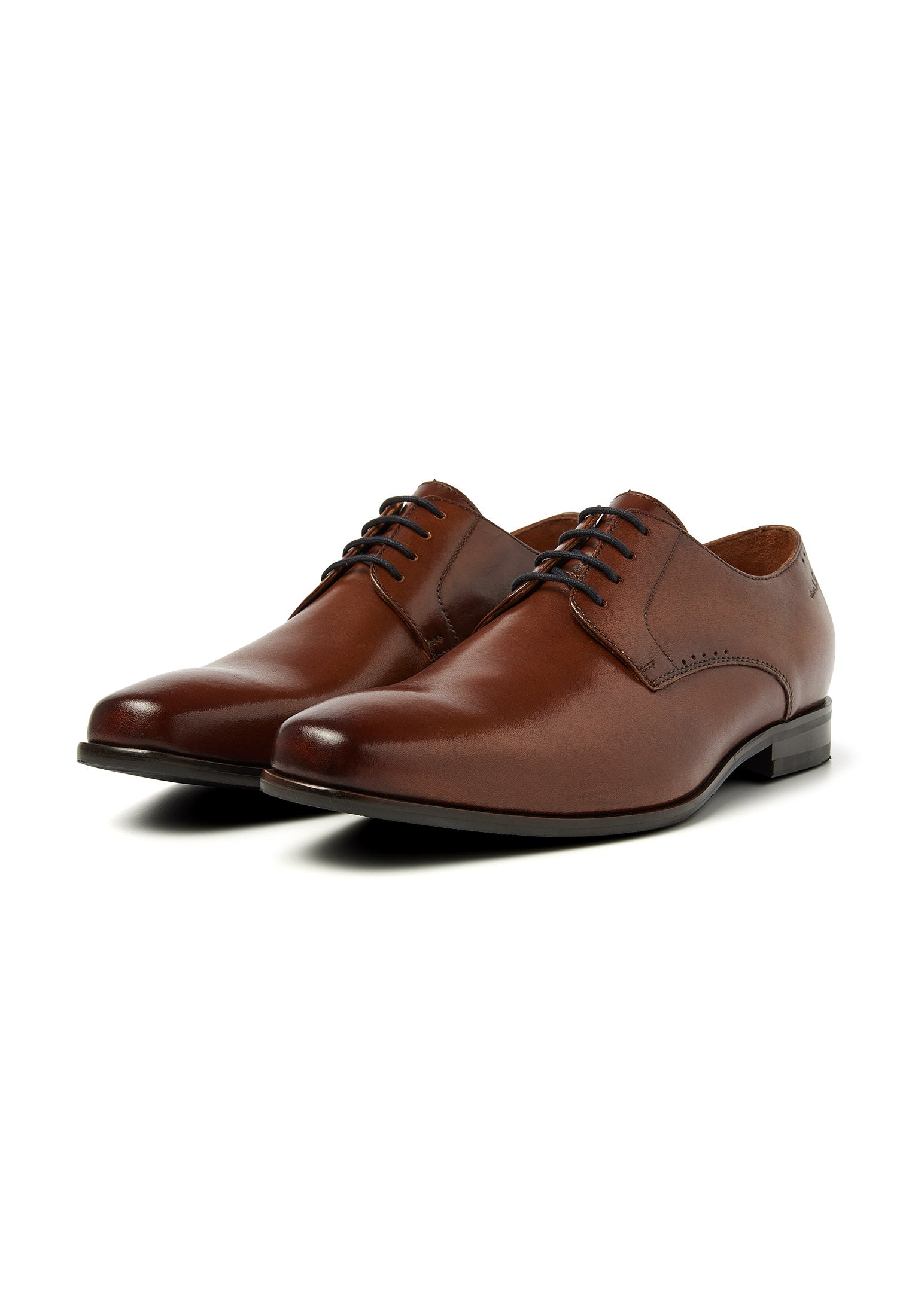 Cognac smooth leather Santorini lace-up shoe
