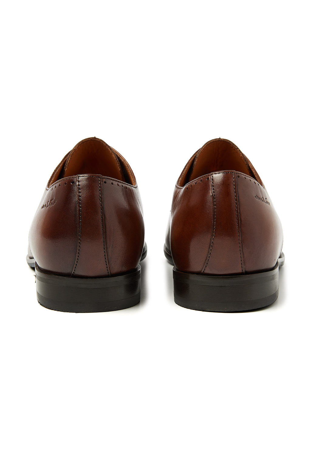 Cognac smooth leather Santorini lace-up shoe