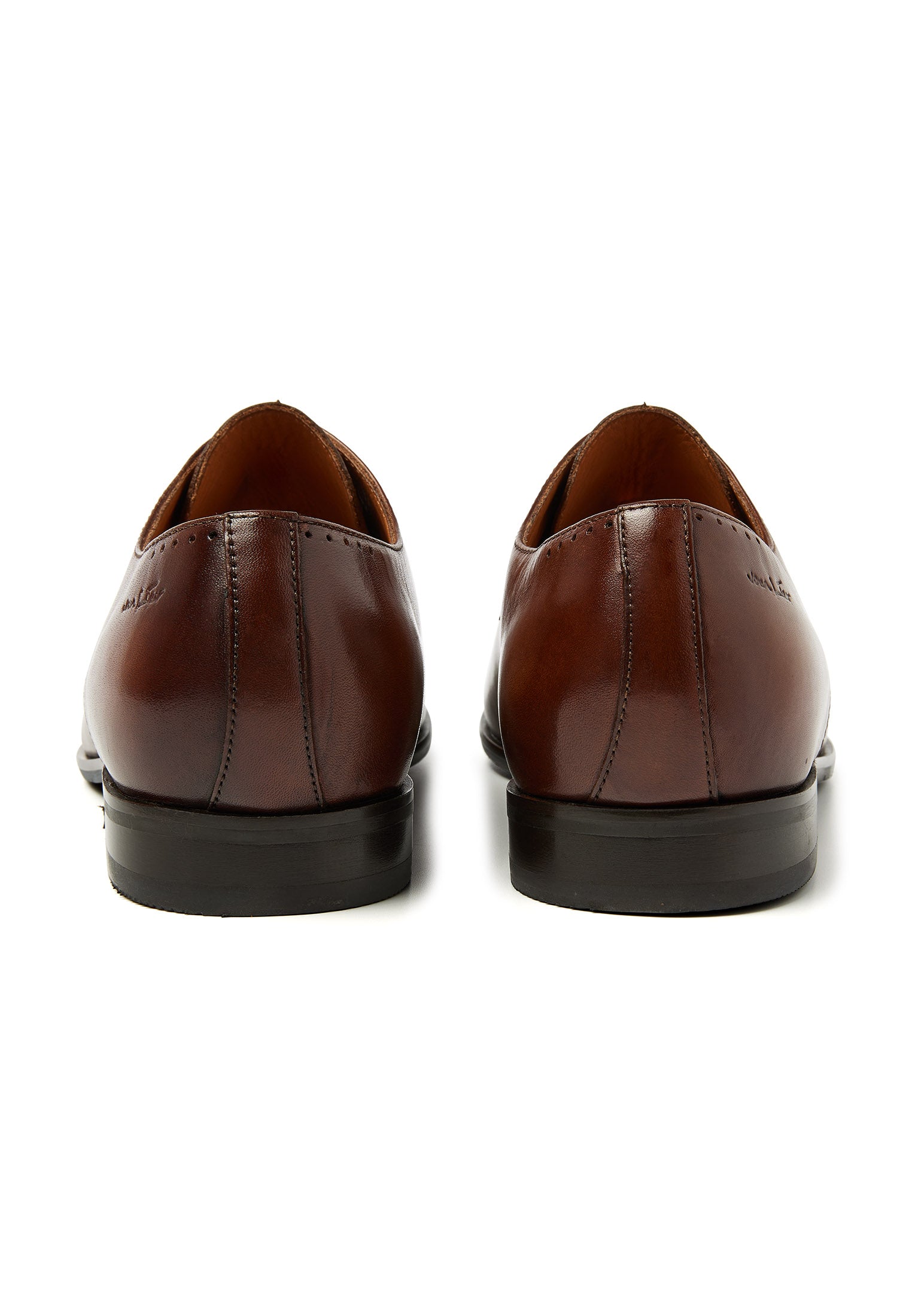 Cognac smooth leather Santorini lace-up shoe