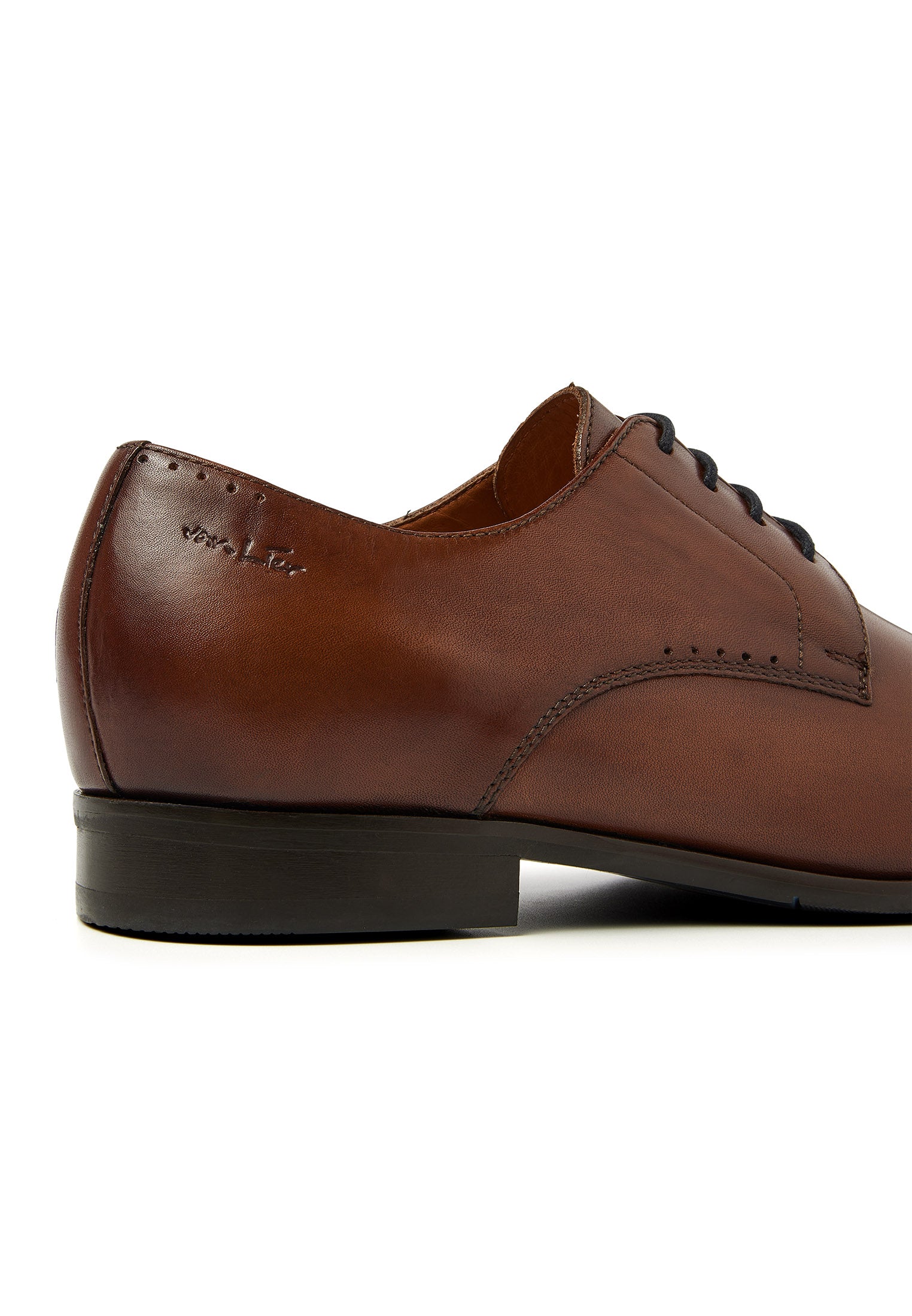 Cognac smooth leather Santorini lace-up shoe