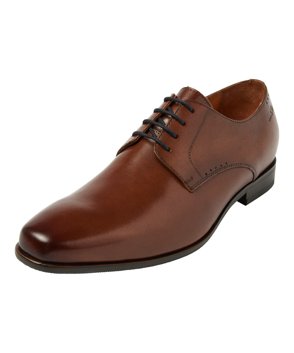 Cognac smooth leather Santorini lace-up shoe