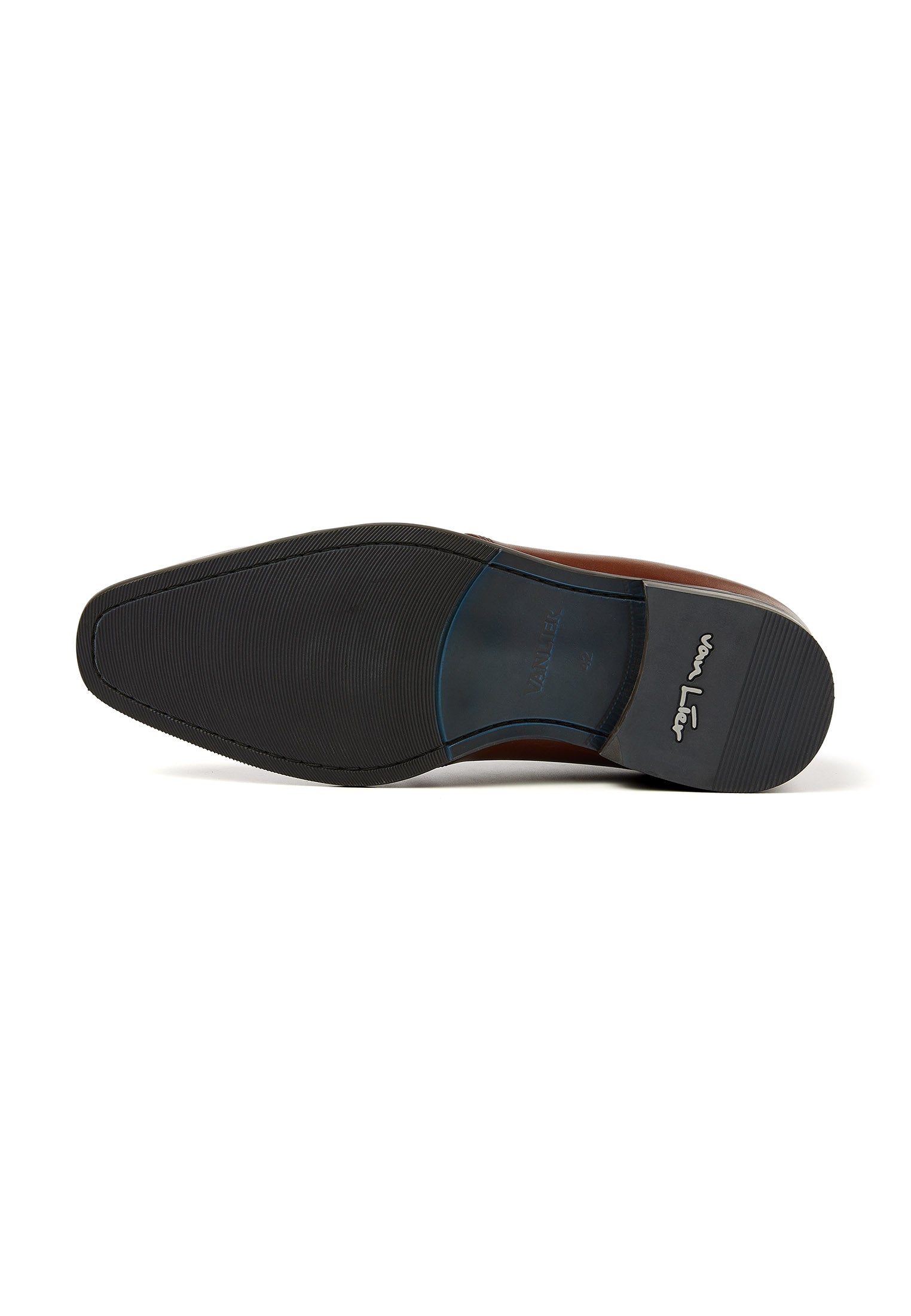 Cognac gladleren Santorini halfhoge veterschoen