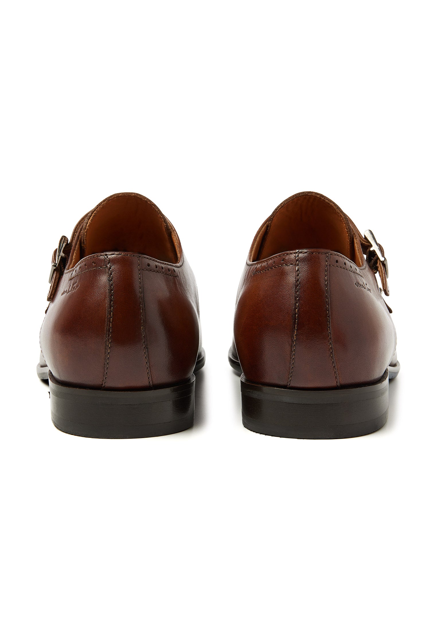 Cognac smooth leather Santorini buckle shoe