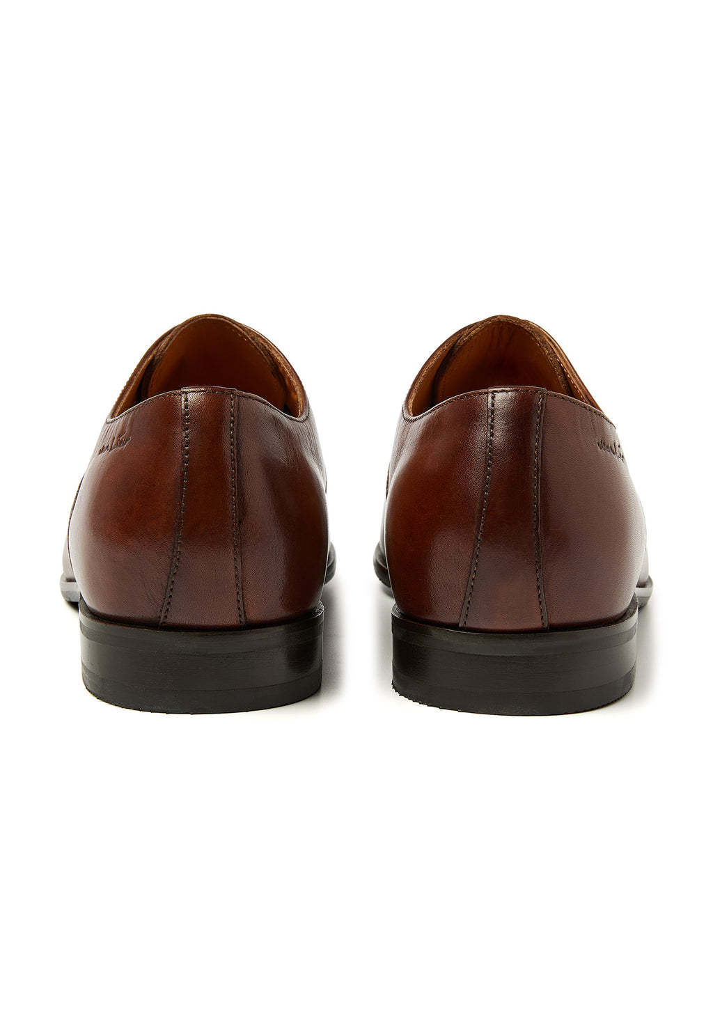 Cognac gladleren Santorini veterschoen