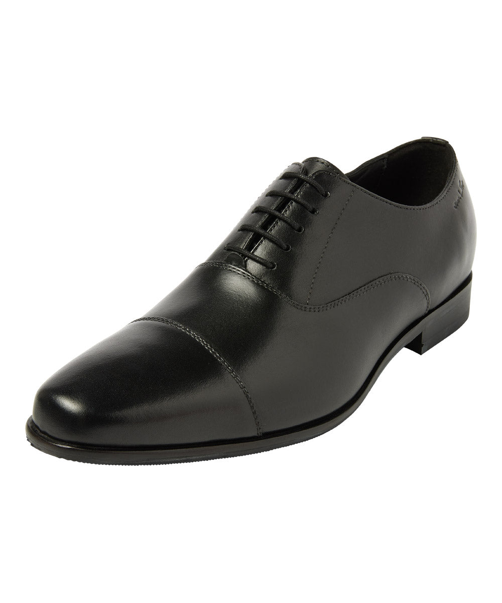 Zwart gladleren Santorini veterschoen