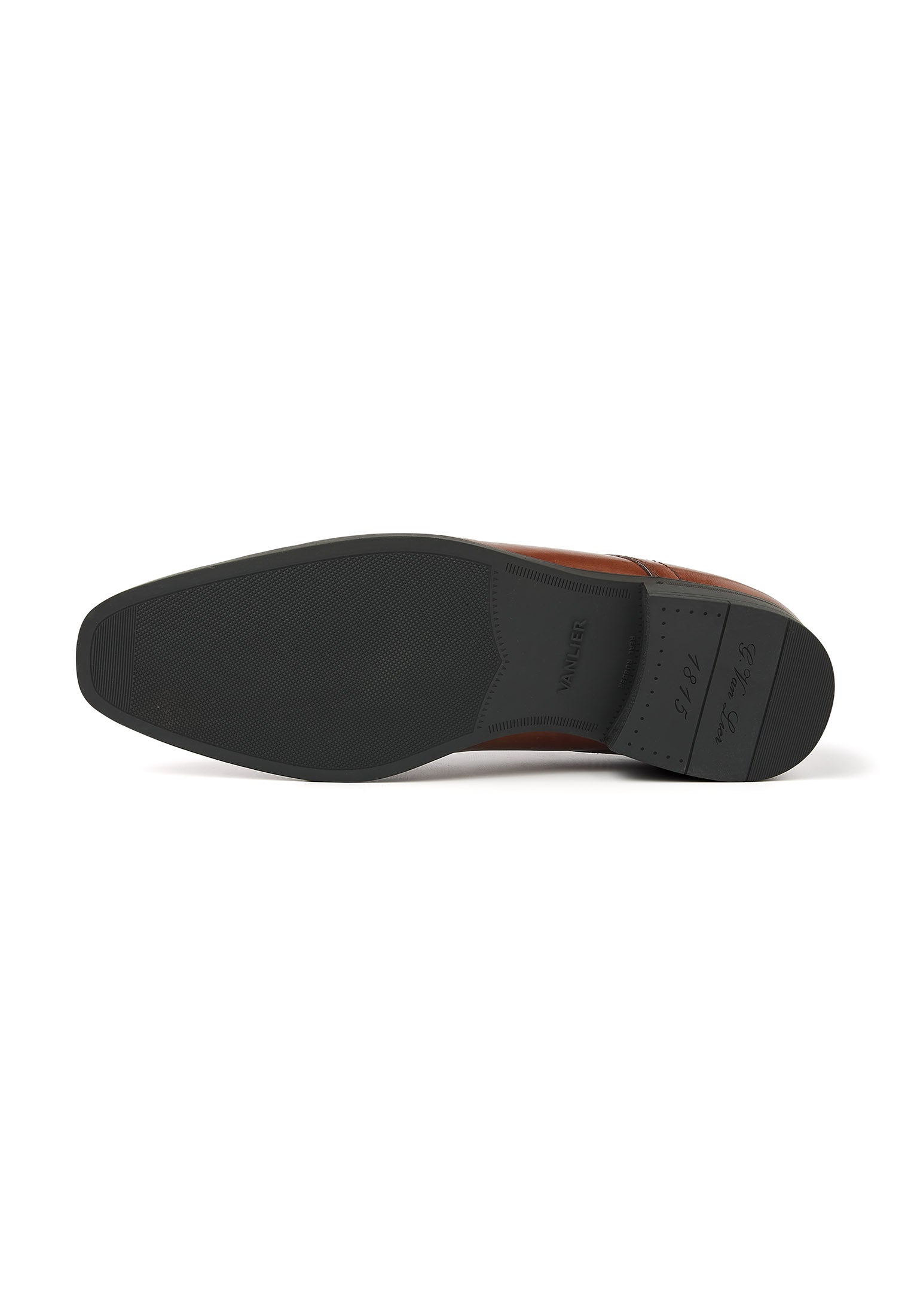 Cognac gladleren Portofino veterschoen