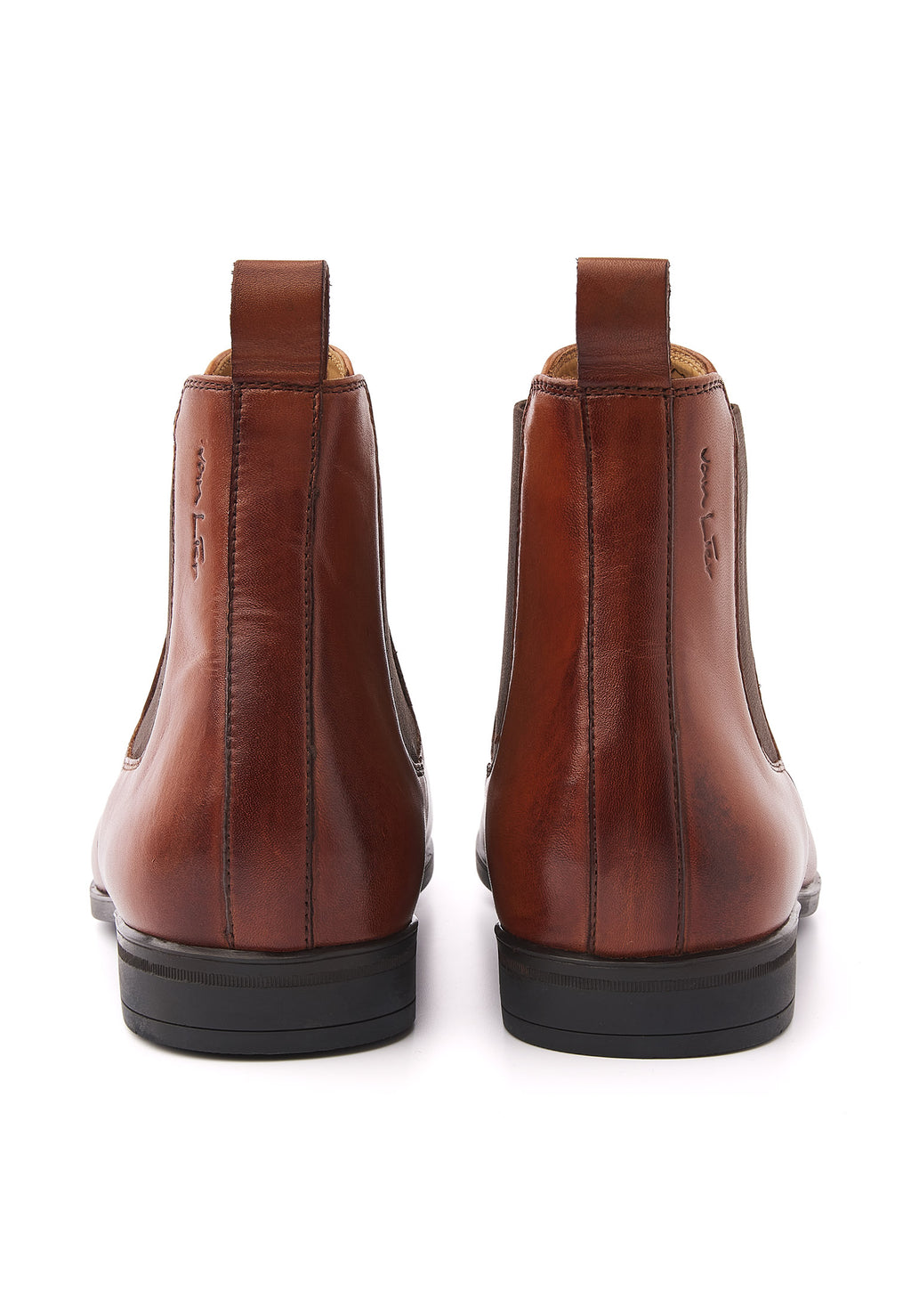 Cognac gladleren Portofino chelsea boot