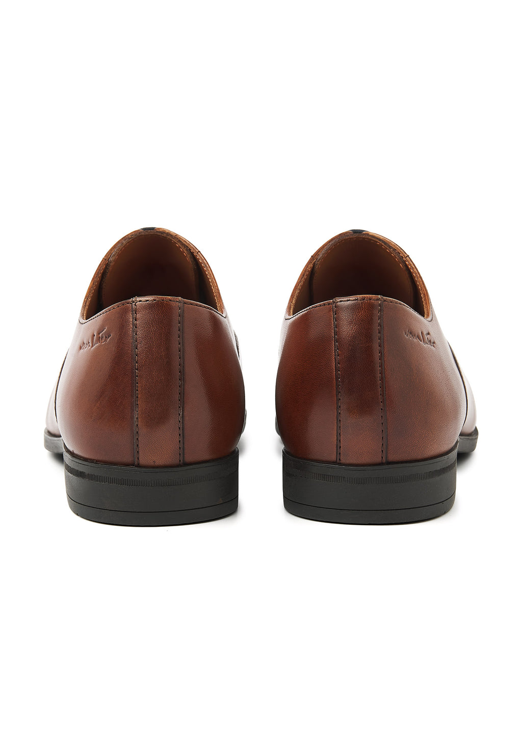 Cognac gladleren Portofino veterschoen