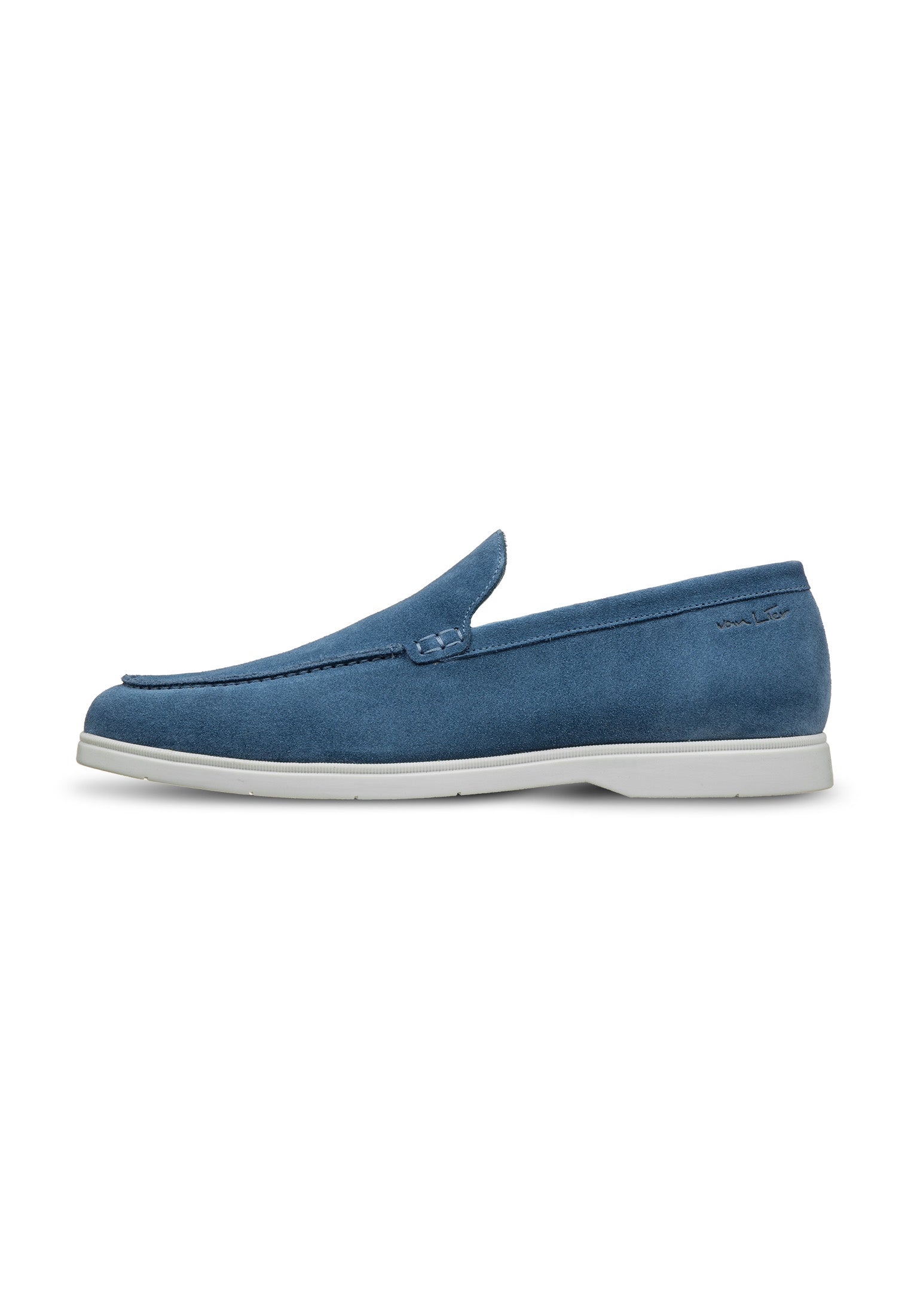 Blue suede Ascona loafer – VANLIER