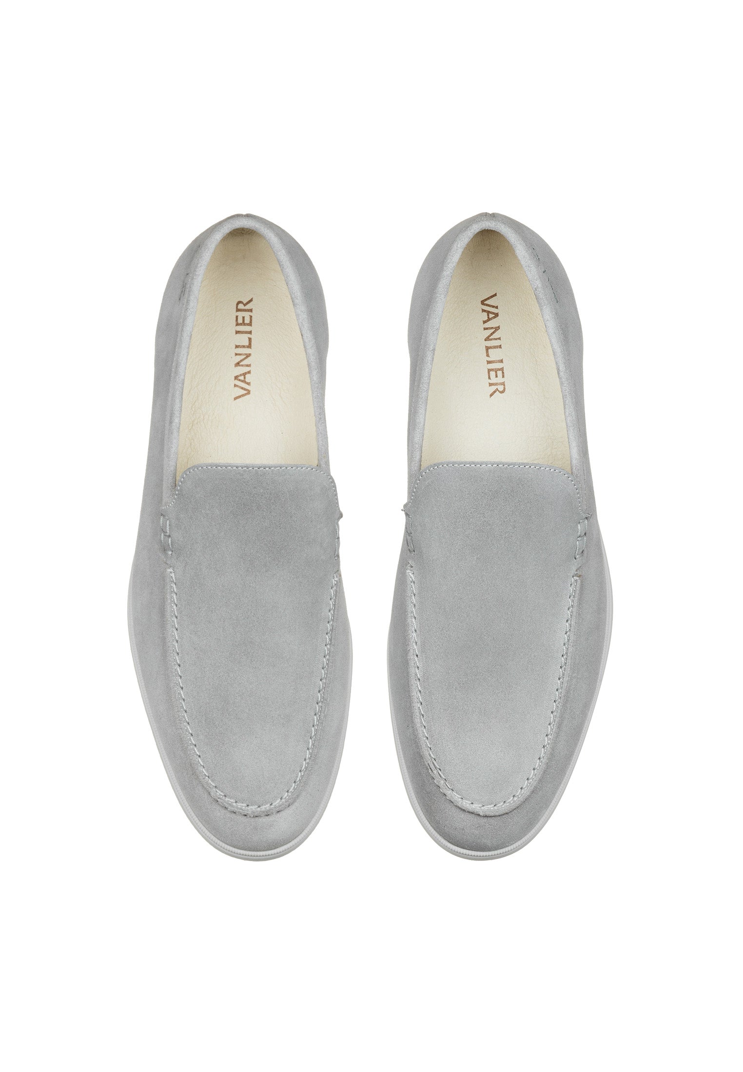 Licht grijs suède Ascona loafer