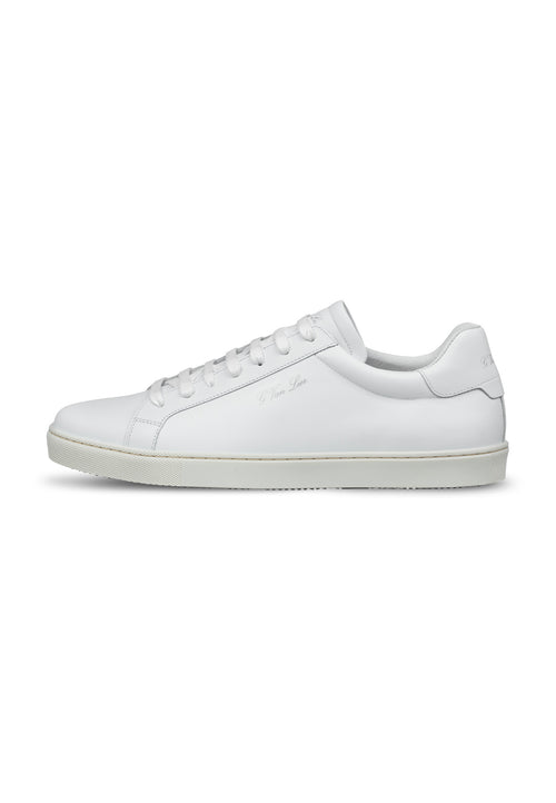 White smooth leather Napoli sneaker