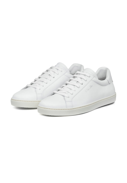 White smooth leather Napoli sneaker
