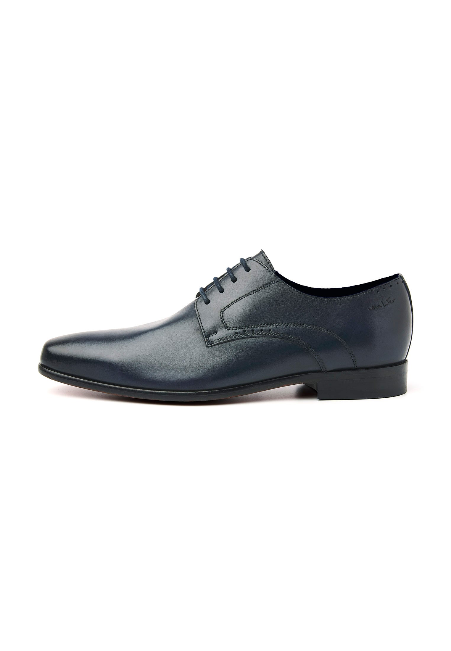 Navy blauw gladleren Rhodes veterschoen