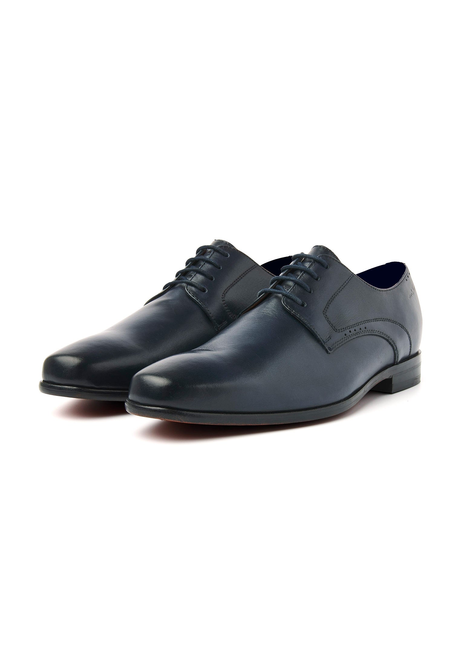 Navy blauw gladleren Rhodes veterschoen