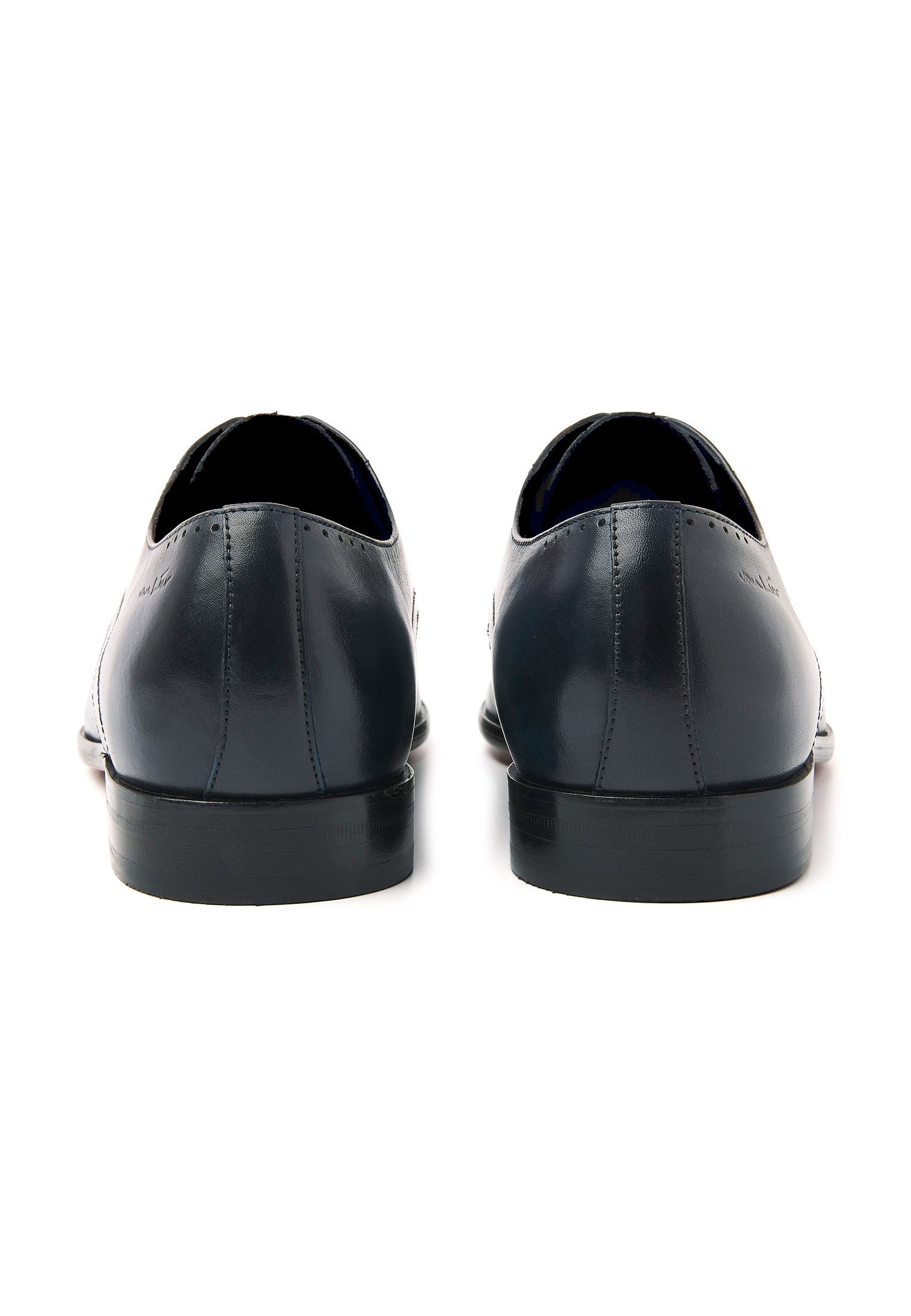 Navy blauw gladleren Rhodes veterschoen