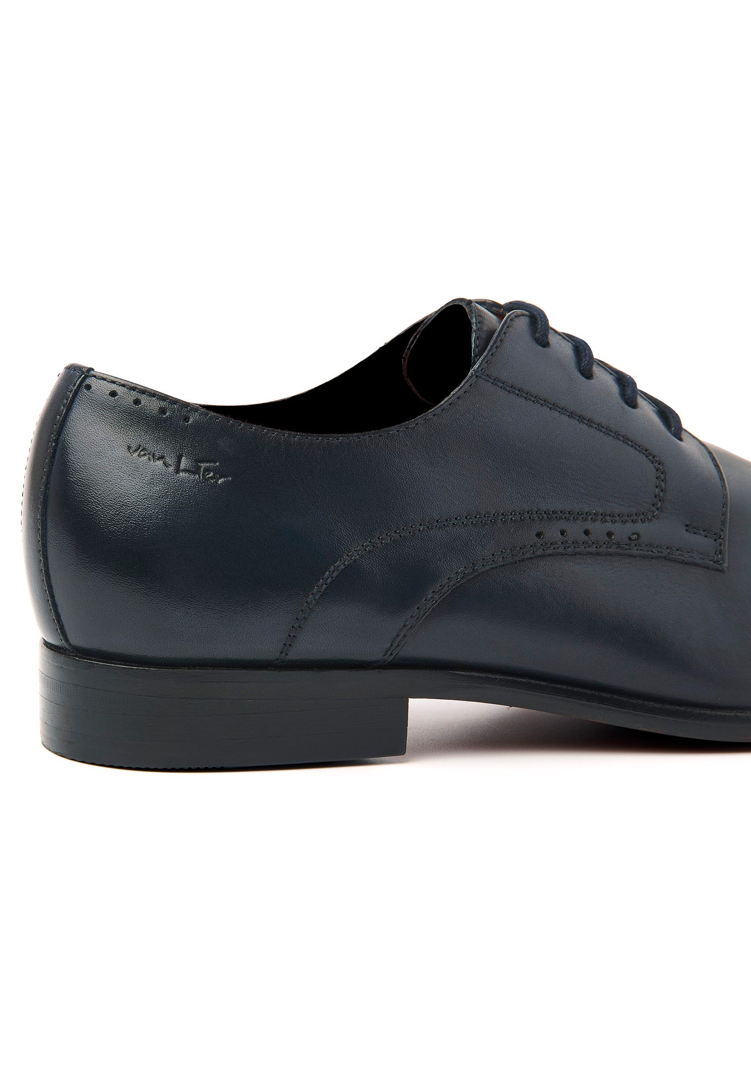 Navy blauw gladleren Rhodes veterschoen