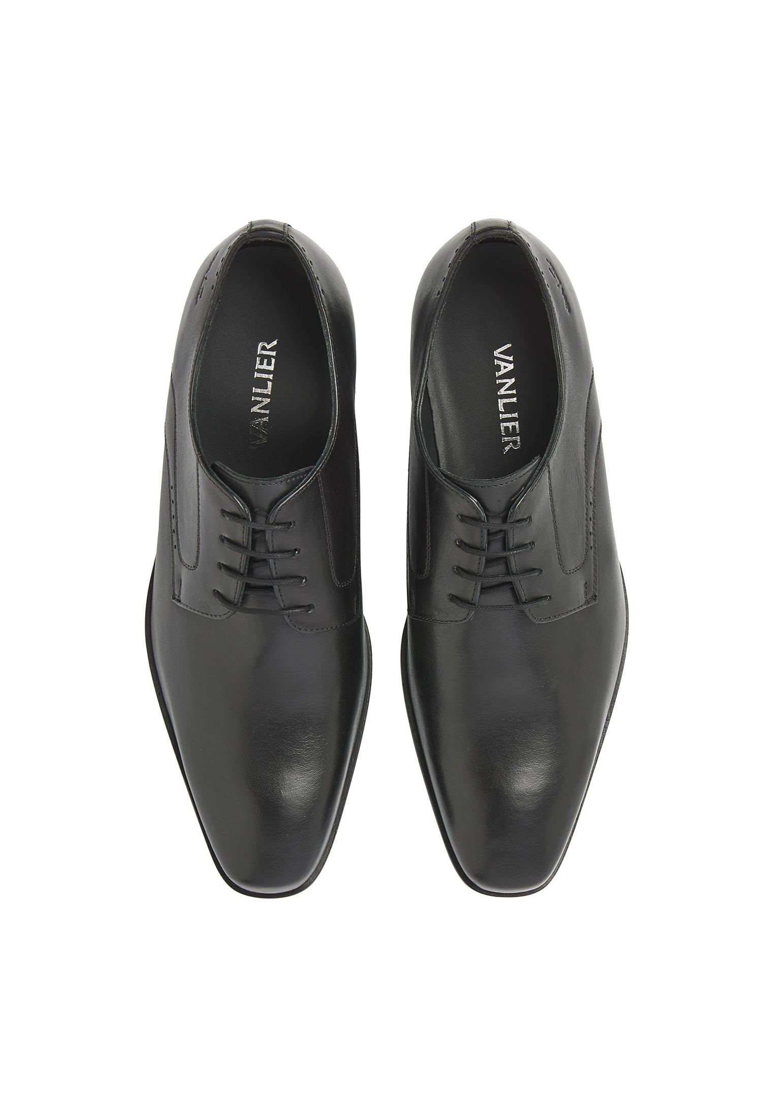 Zwart gladleren Rhodes veterschoen