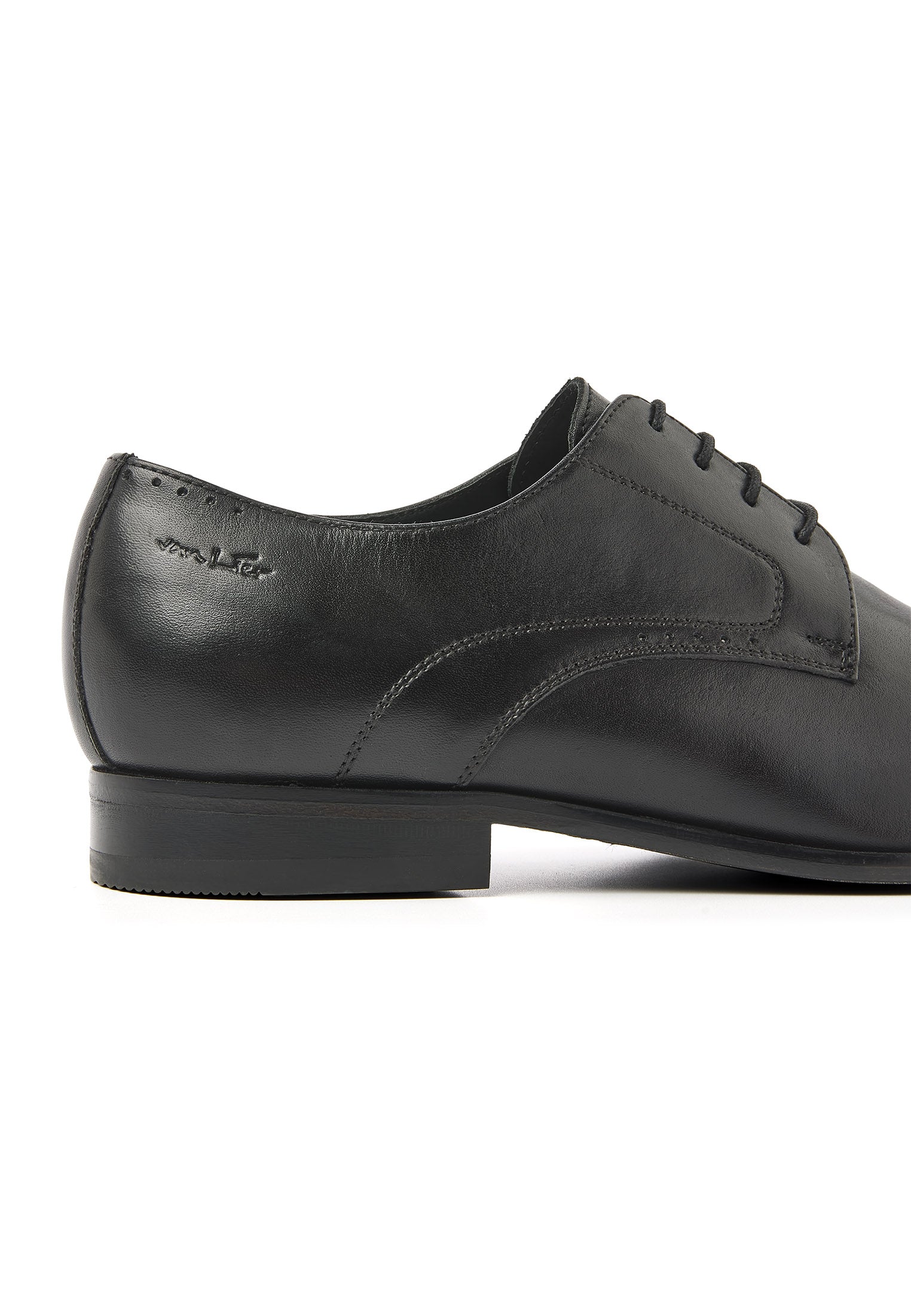 Zwart gladleren Rhodes veterschoen